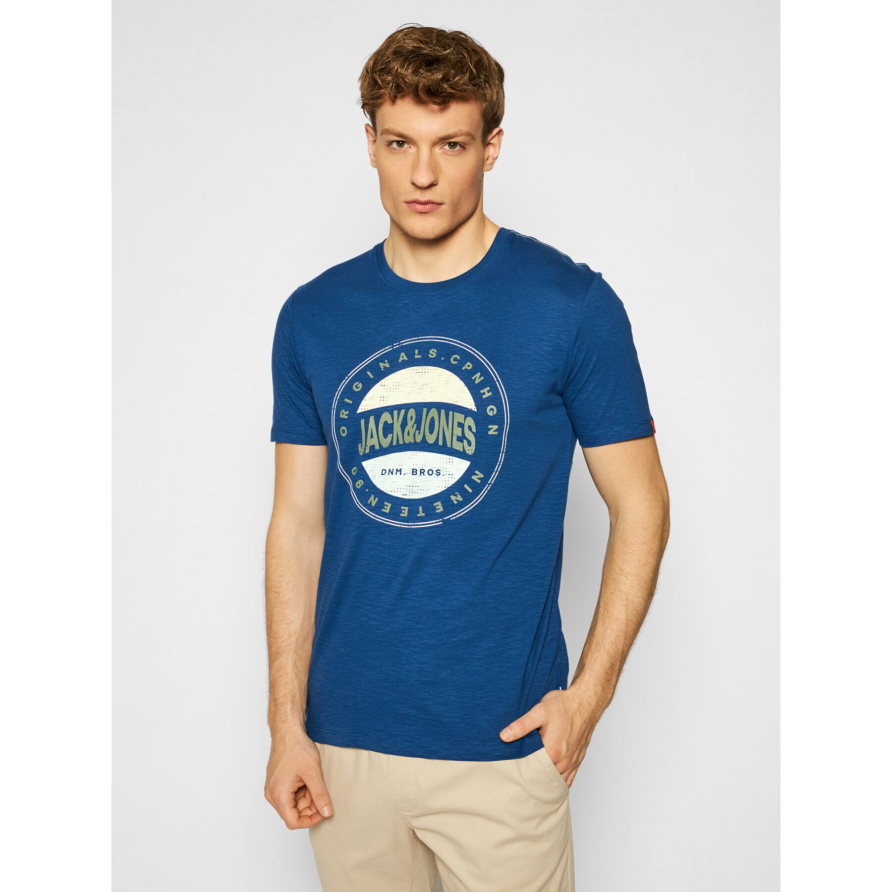 Jack&Jones T-Shirt Christensen 12185392 Tmavomodrá Regular Fit - Pepit.cz