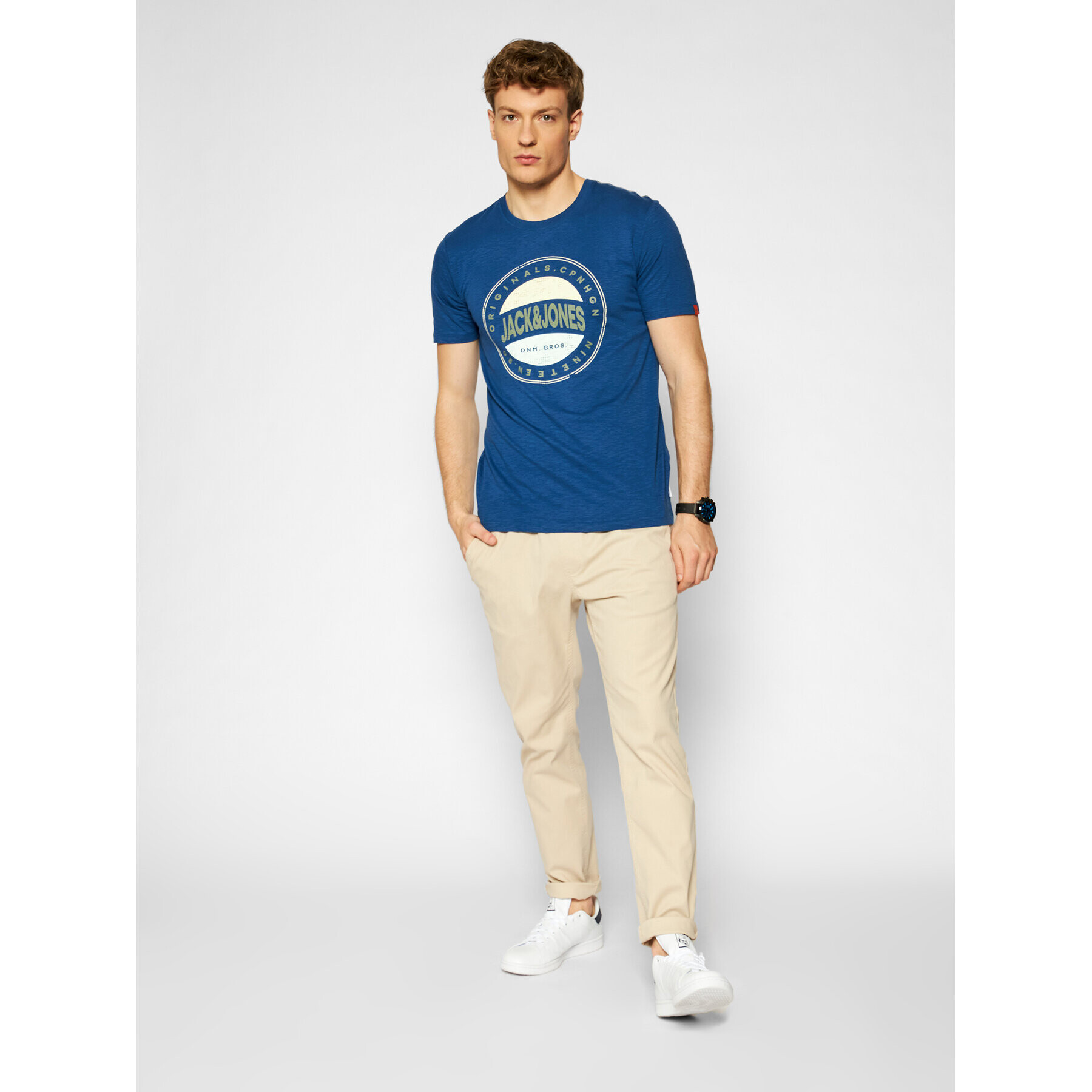 Jack&Jones T-Shirt Christensen 12185392 Tmavomodrá Regular Fit - Pepit.cz