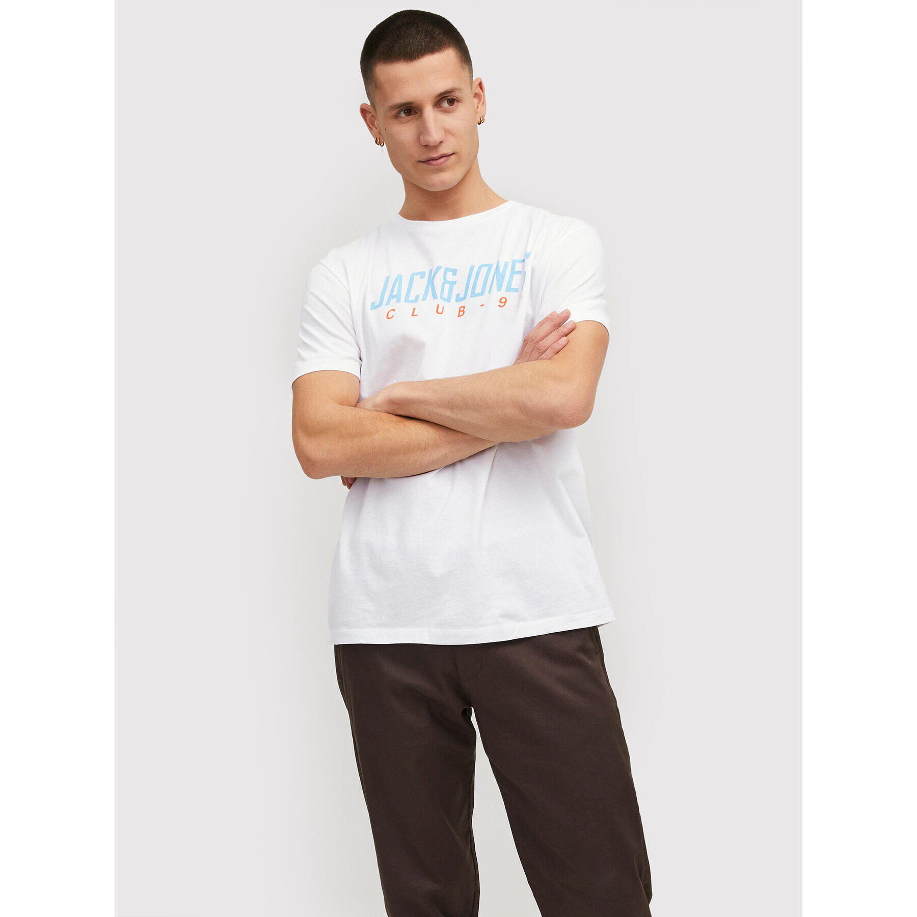 Jack&Jones T-Shirt Club 12213761 Bílá Regular Fit - Pepit.cz