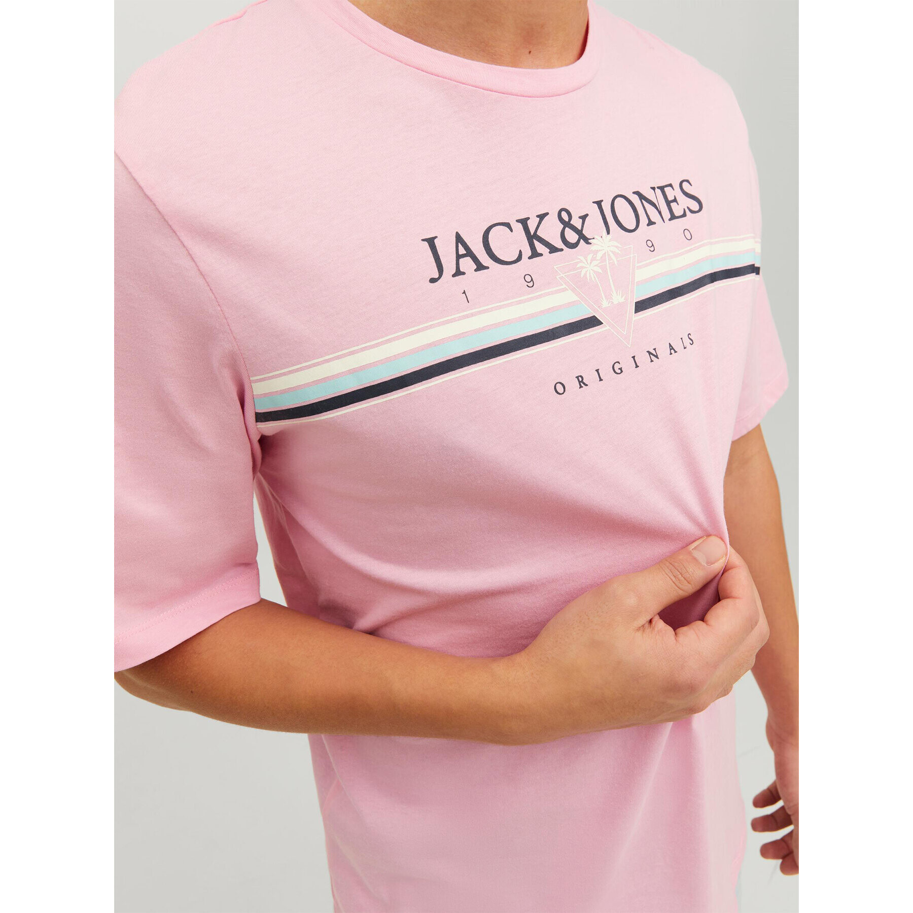 Jack&Jones T-Shirt Cody 12235154 Růžová Standard Fit - Pepit.cz