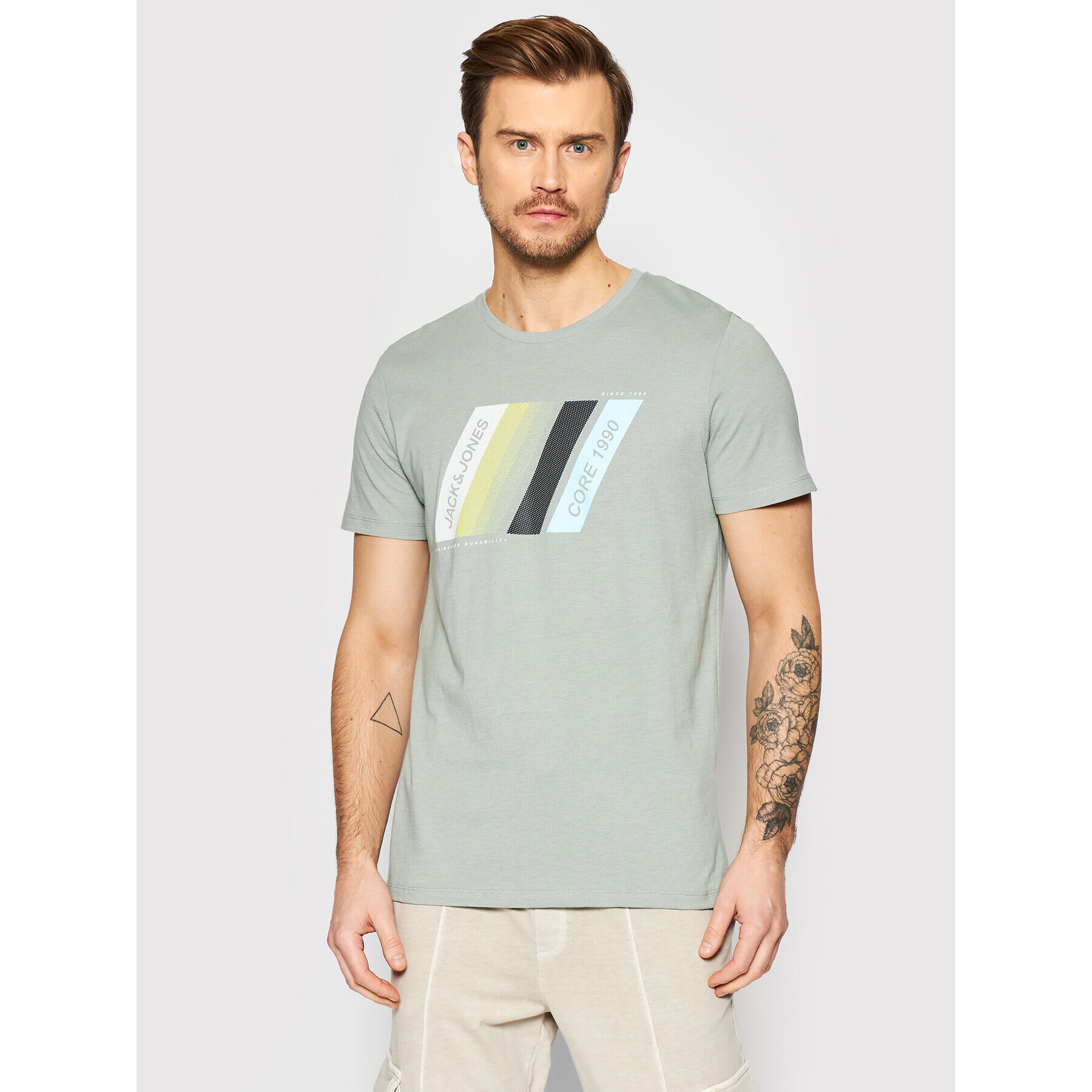 Jack&Jones T-Shirt Connor 12205428 Šedá Regular Fit - Pepit.cz