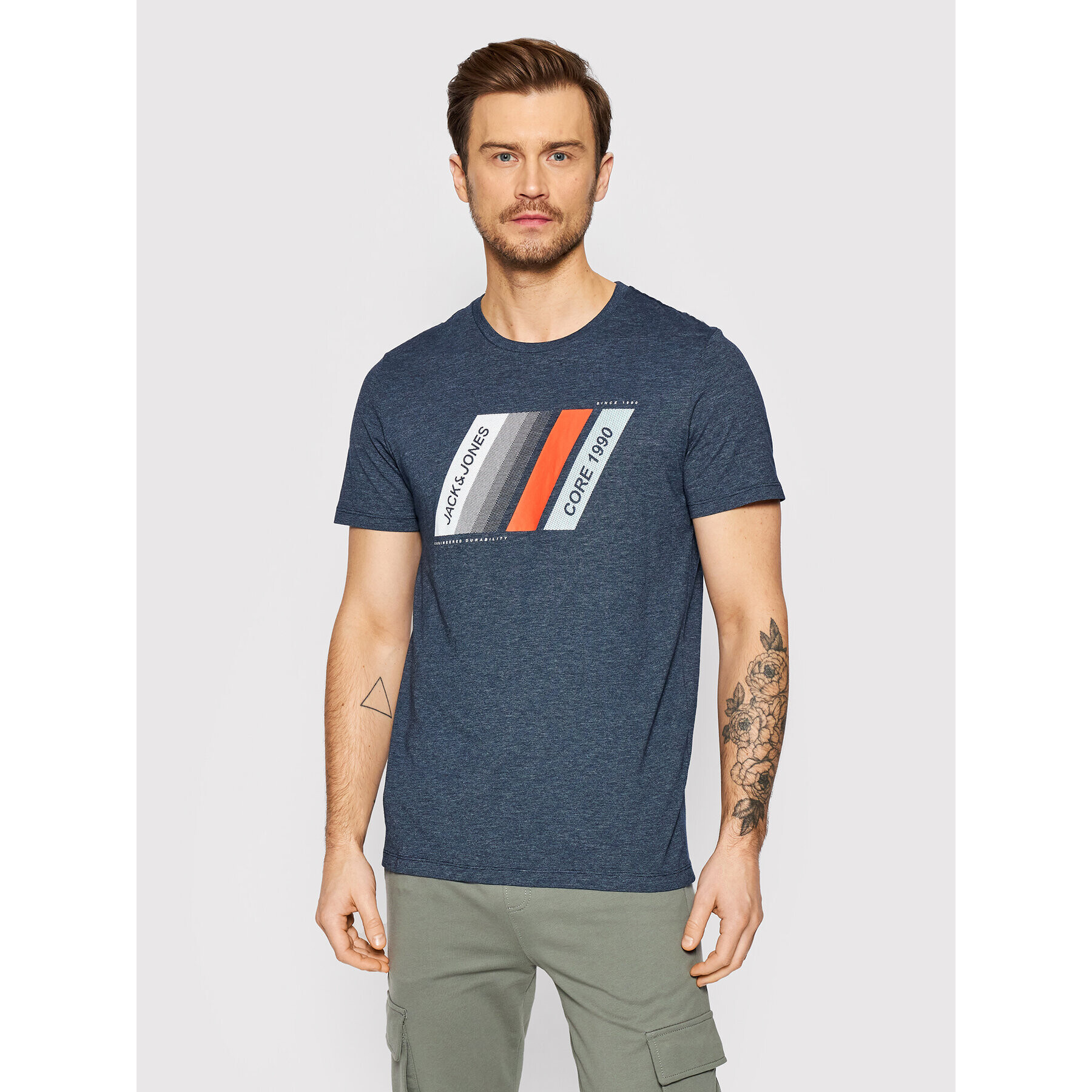 Jack&Jones T-Shirt Connor 12205428 Tmavomodrá Regular Fit - Pepit.cz