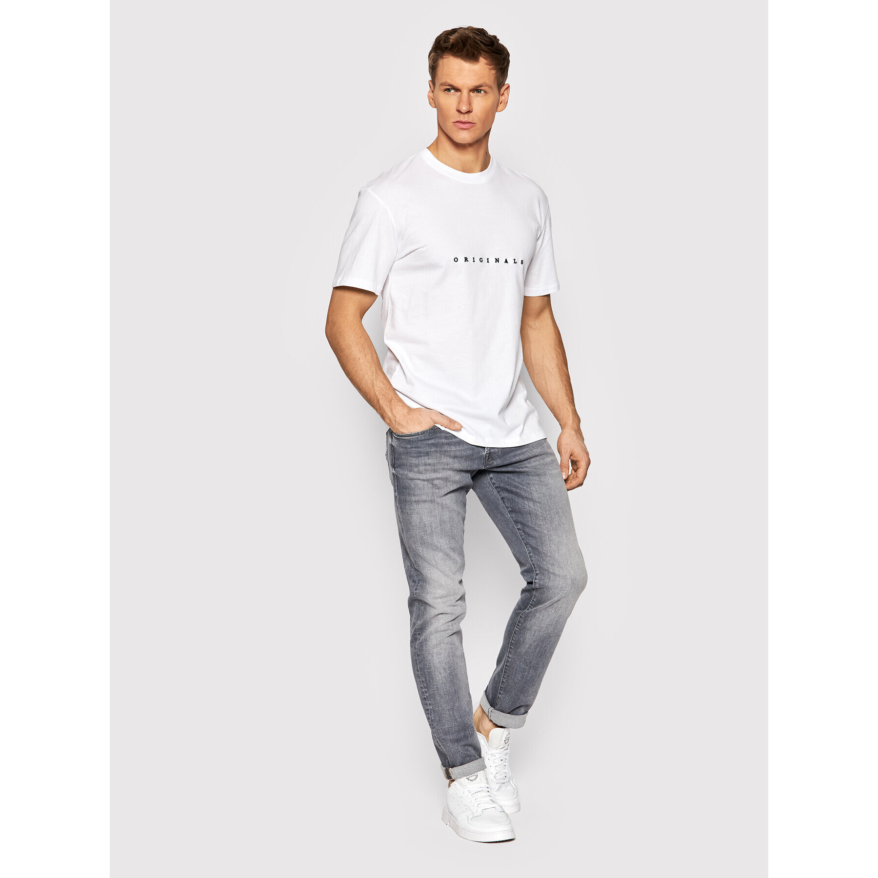 Jack&Jones T-Shirt Copenhagen 12176780 Bílá Relaxed Fit - Pepit.cz