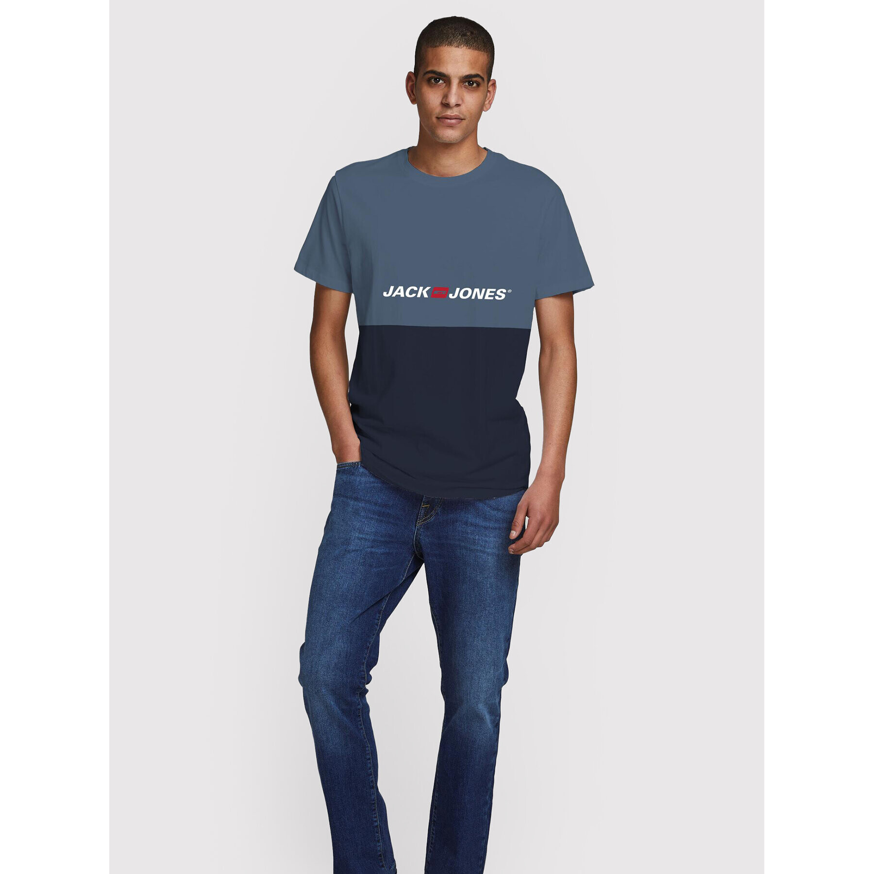 Jack&Jones T-Shirt Corp 12213332 Modrá Regular Fit - Pepit.cz