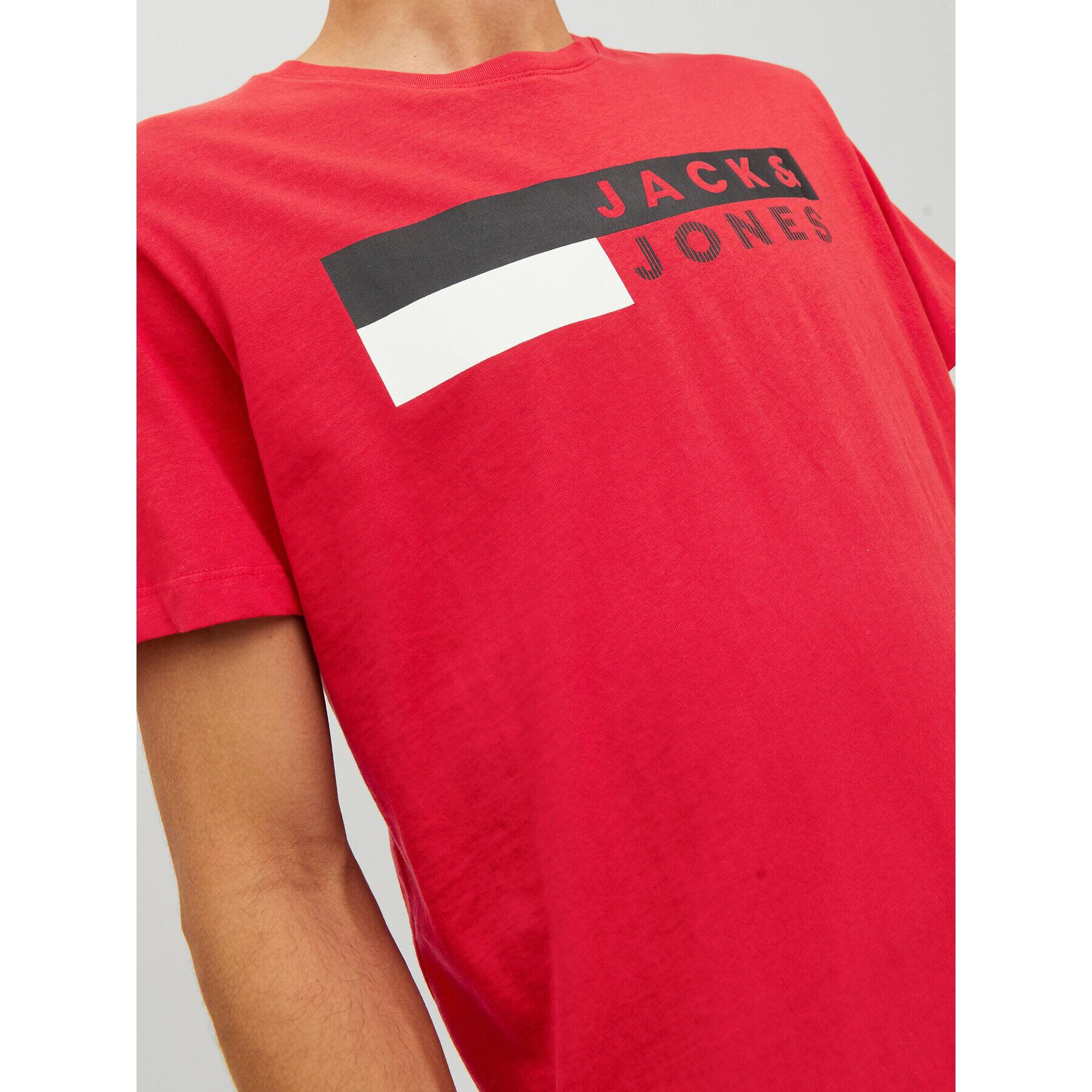 Jack&Jones T-Shirt Corp Logo 12151955 Červená Regular Fit - Pepit.cz