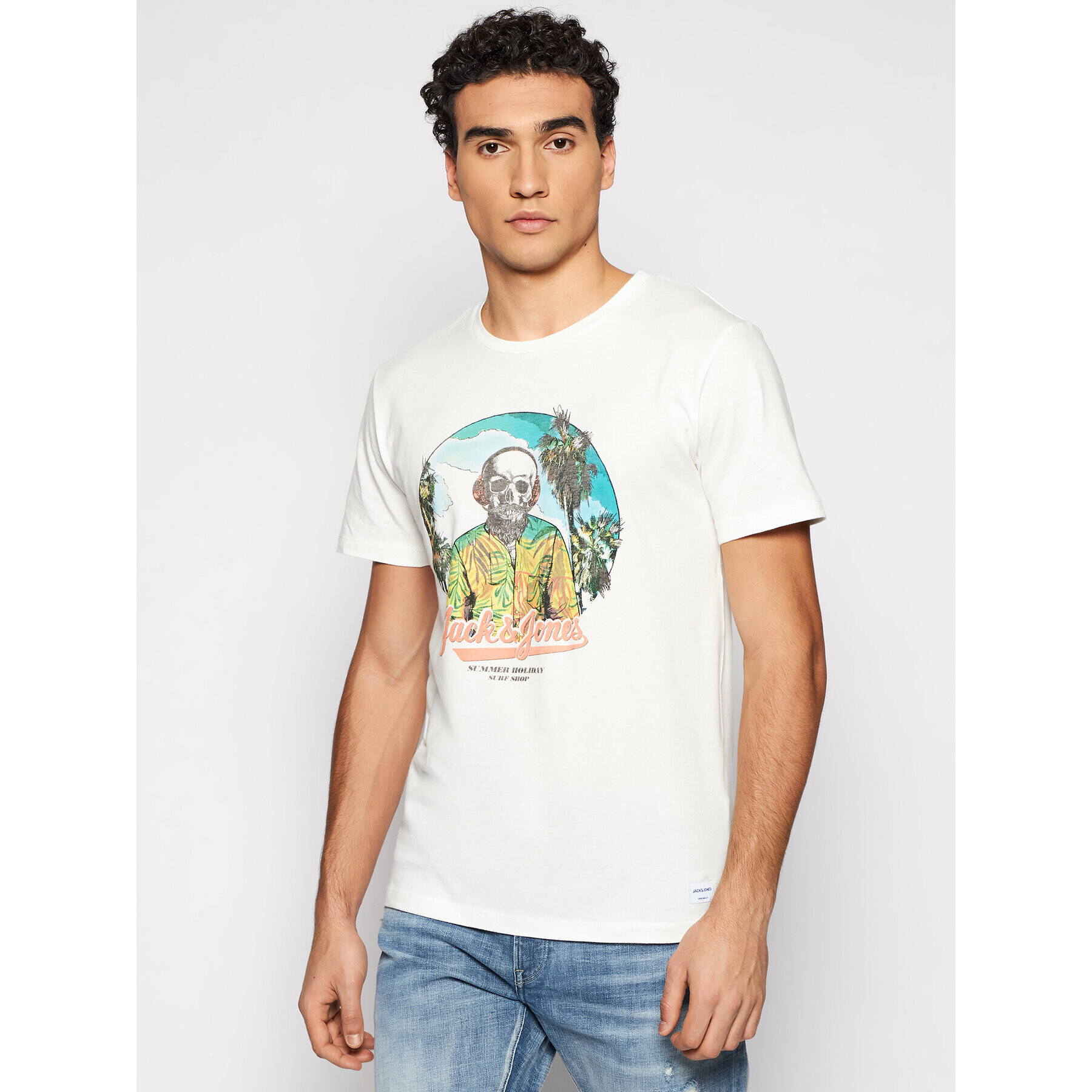 Jack&Jones T-Shirt Daays 12188286 Bílá Regular Fit - Pepit.cz