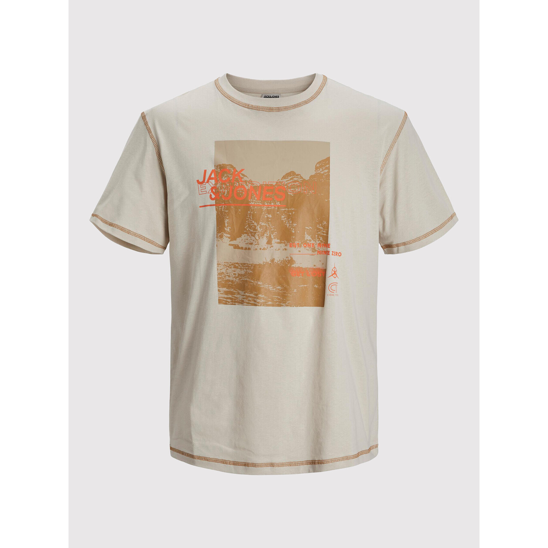 Jack&Jones T-Shirt Desert 12210422 Béžová Relaxed Fit - Pepit.cz