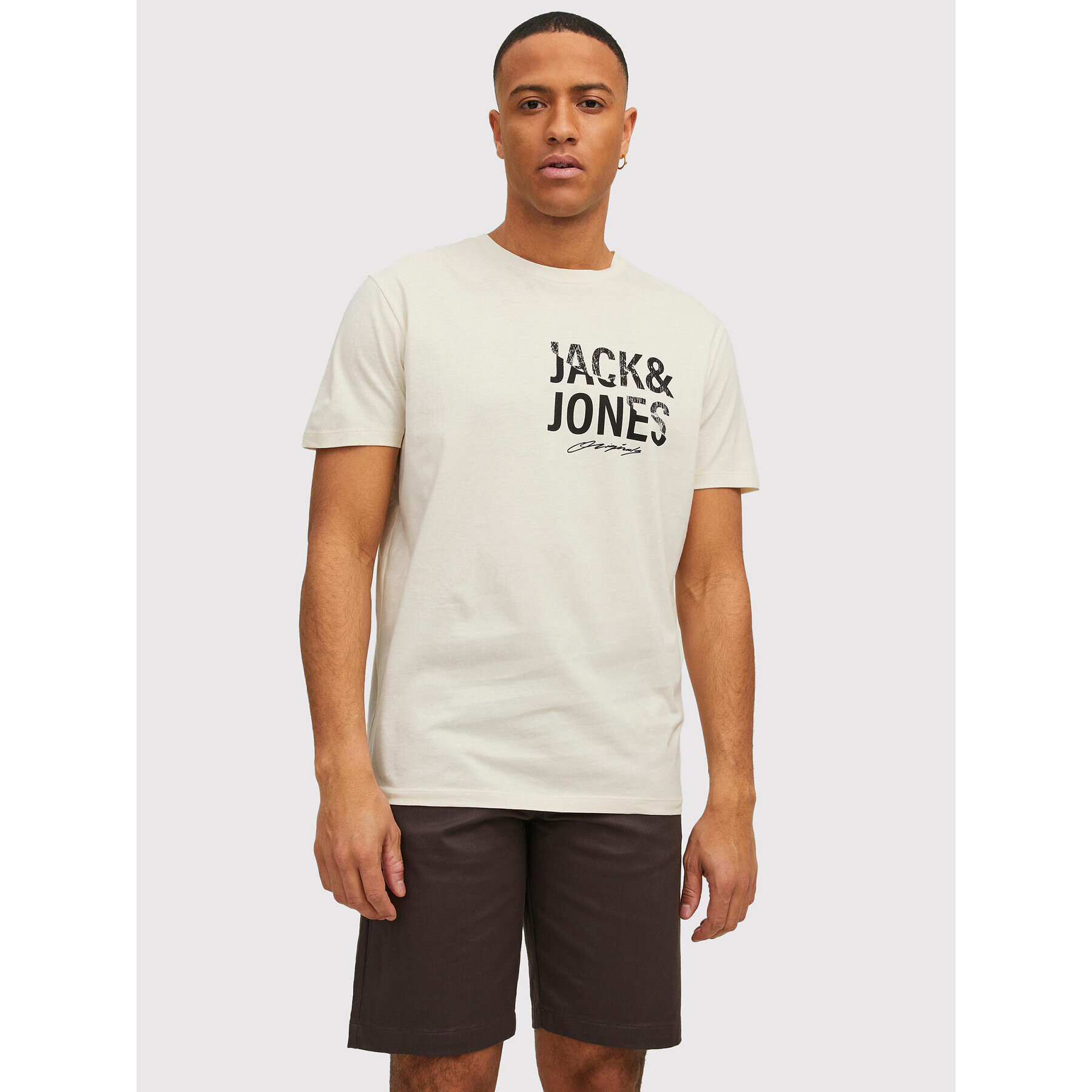 Jack&Jones T-Shirt Easy 12213333 Béžová Regular Fit - Pepit.cz