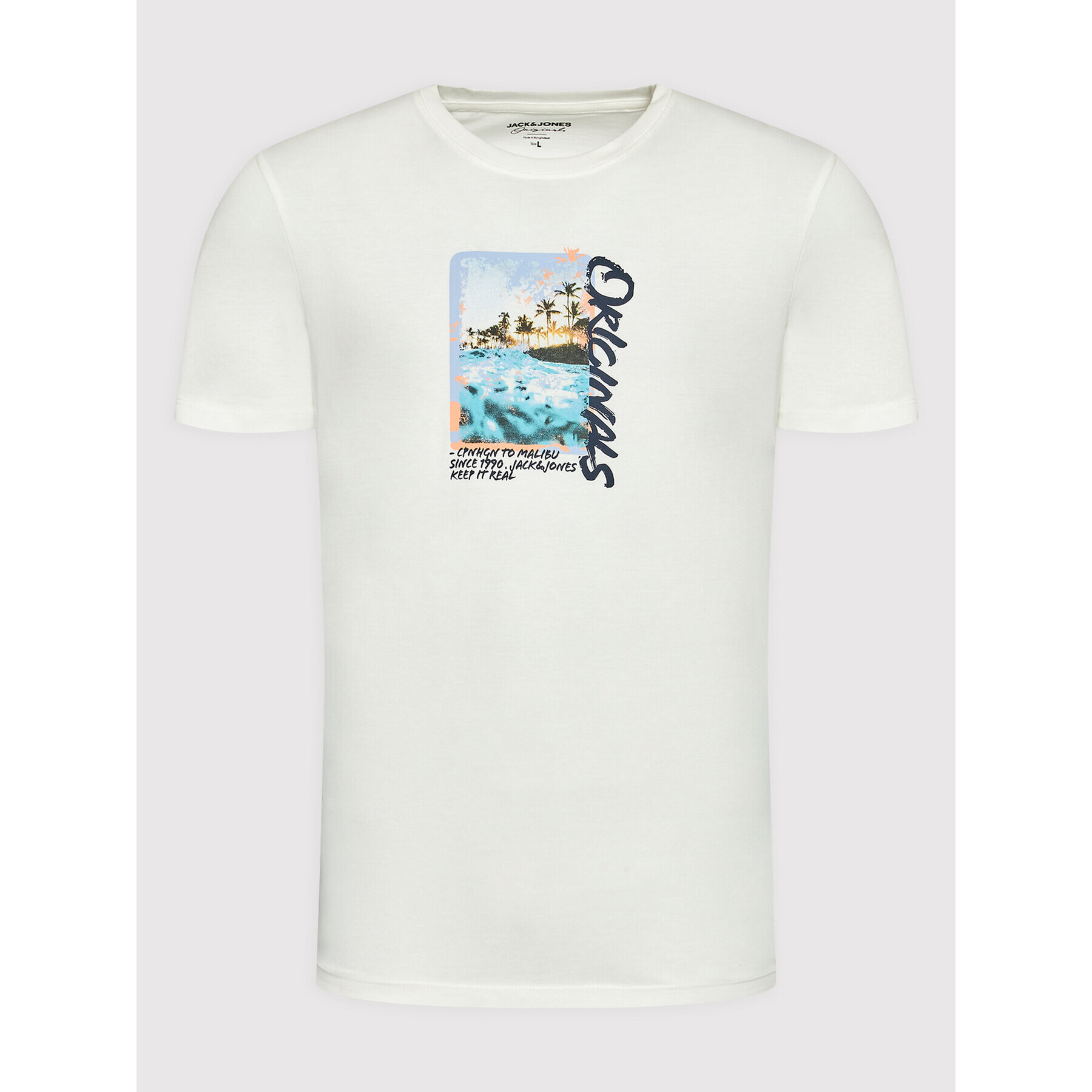 Jack&Jones T-Shirt Eddies 12213489 Béžová Regular Fit - Pepit.cz