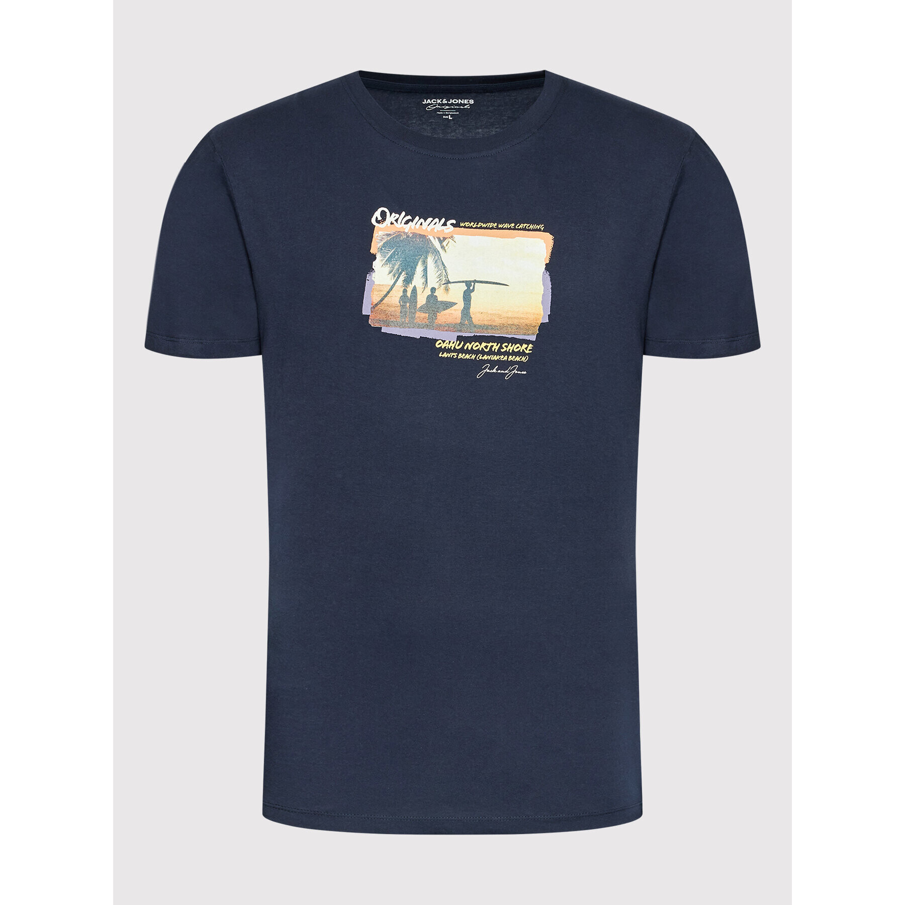 Jack&Jones T-Shirt Eddies 12213489 Tmavomodrá Regular Fit - Pepit.cz