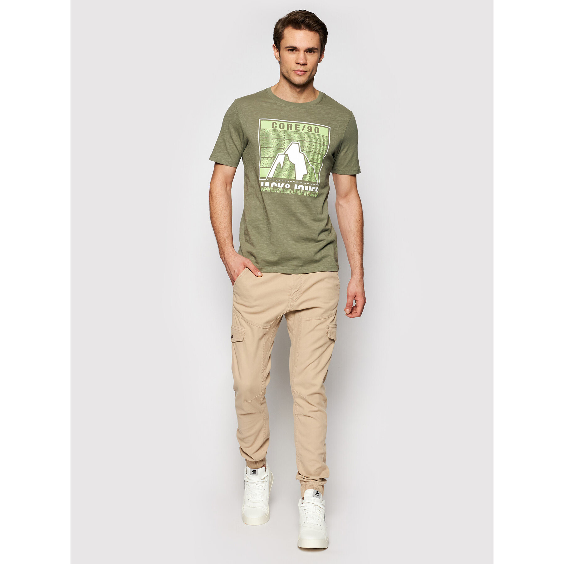 Jack&Jones T-Shirt Gibs-Spring 12192520 Zelená Slim Fit - Pepit.cz