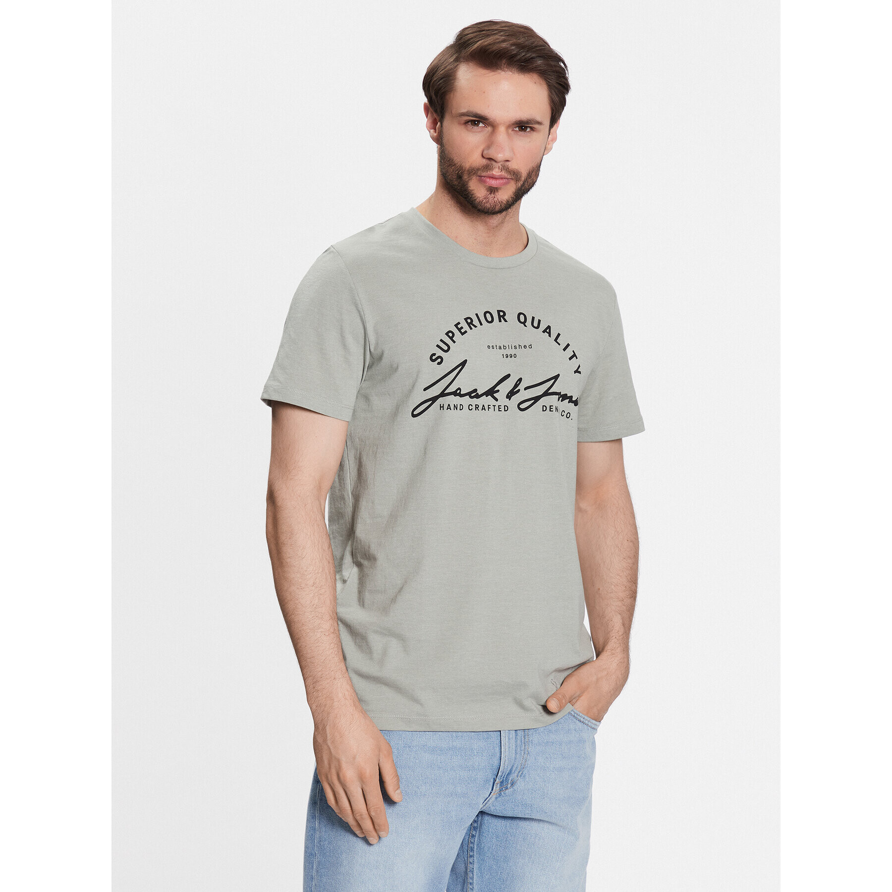 Jack&Jones T-Shirt Jace 12222037 Zelená Regular Fit - Pepit.cz