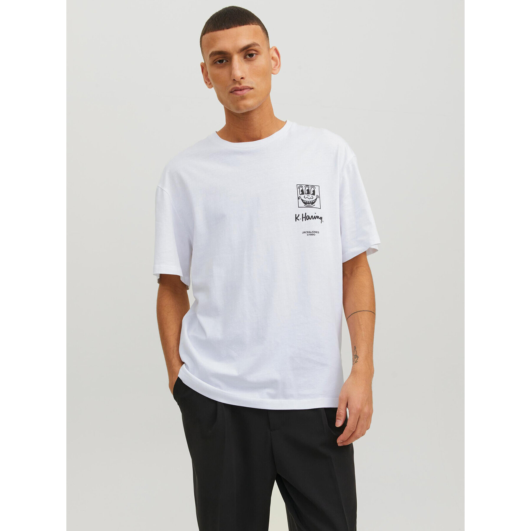 Jack&Jones T-Shirt Keith Haring 12230672 Bílá Relaxed Fit - Pepit.cz