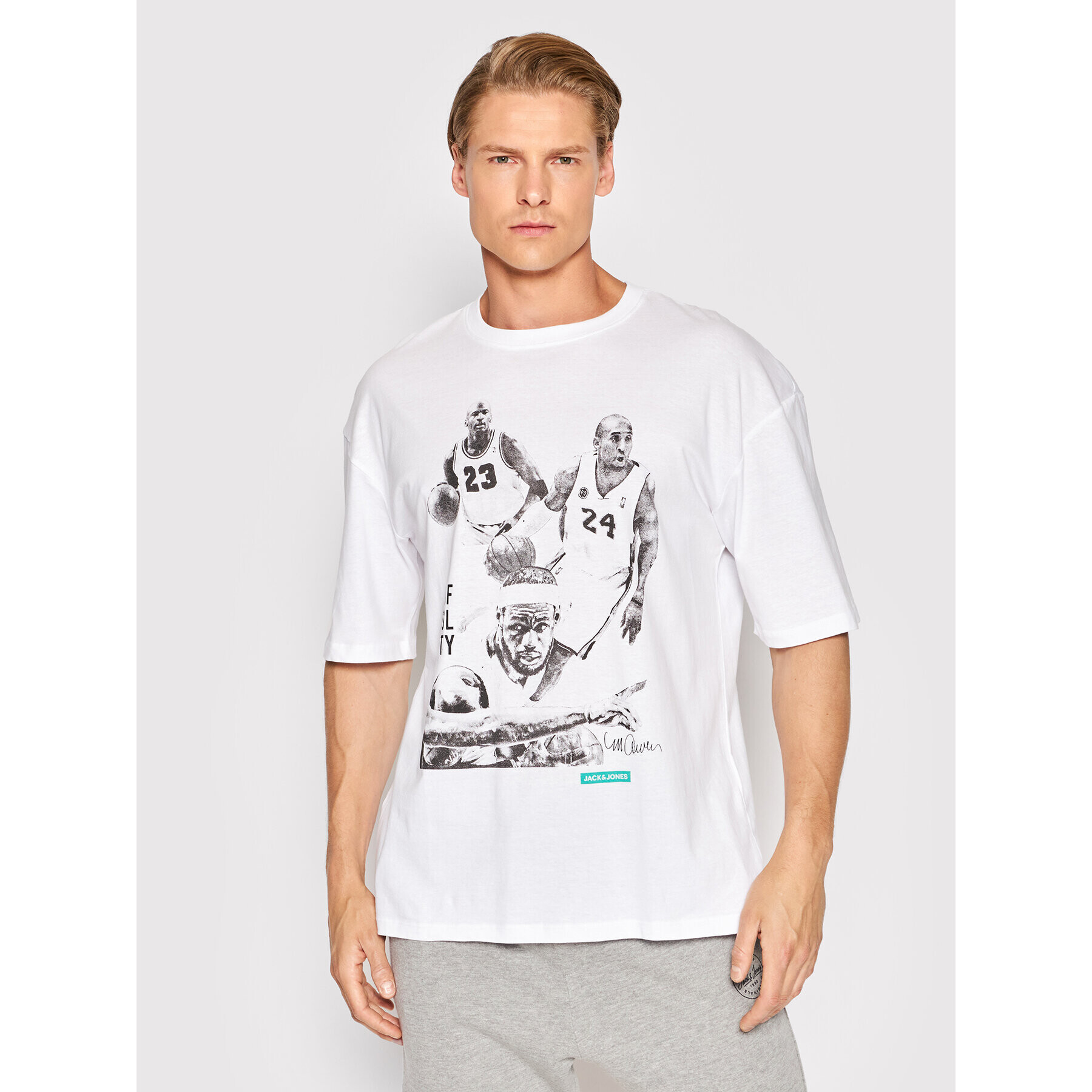 Jack&Jones T-Shirt Legends State 12211029 Bílá Loose Fit - Pepit.cz