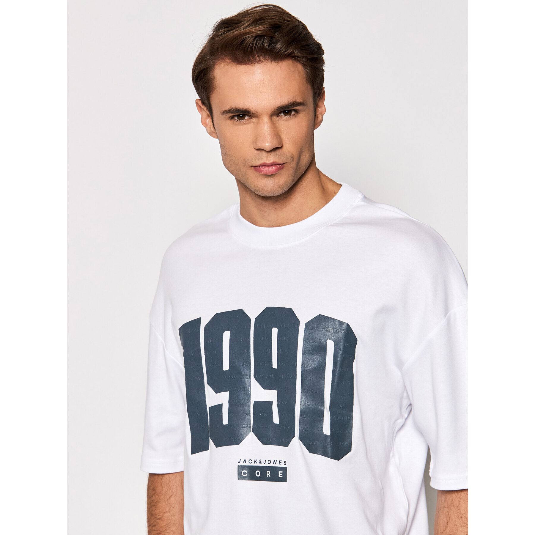 Jack&Jones T-Shirt Lett 12197963 Bílá Loose Fit - Pepit.cz