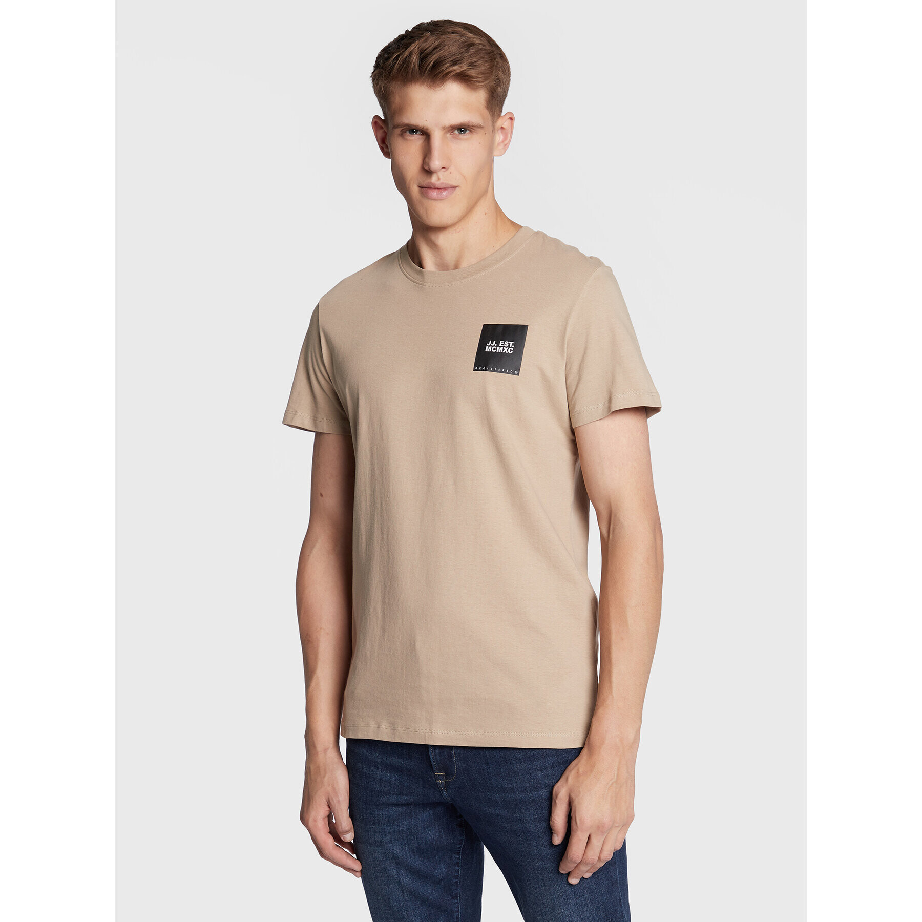 Jack&Jones T-Shirt Lock 12213248 Béžová Regular Fit - Pepit.cz