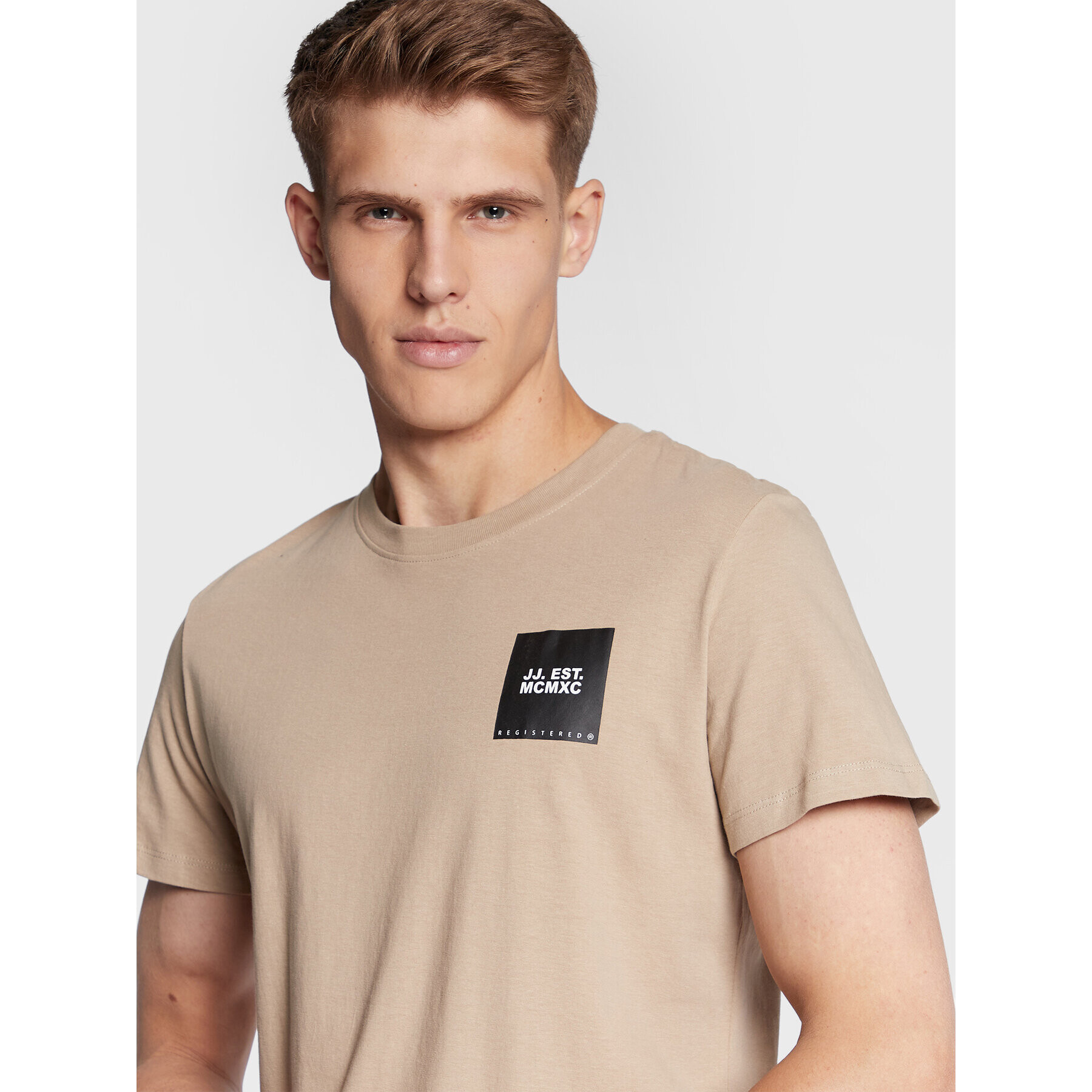 Jack&Jones T-Shirt Lock 12213248 Béžová Regular Fit - Pepit.cz