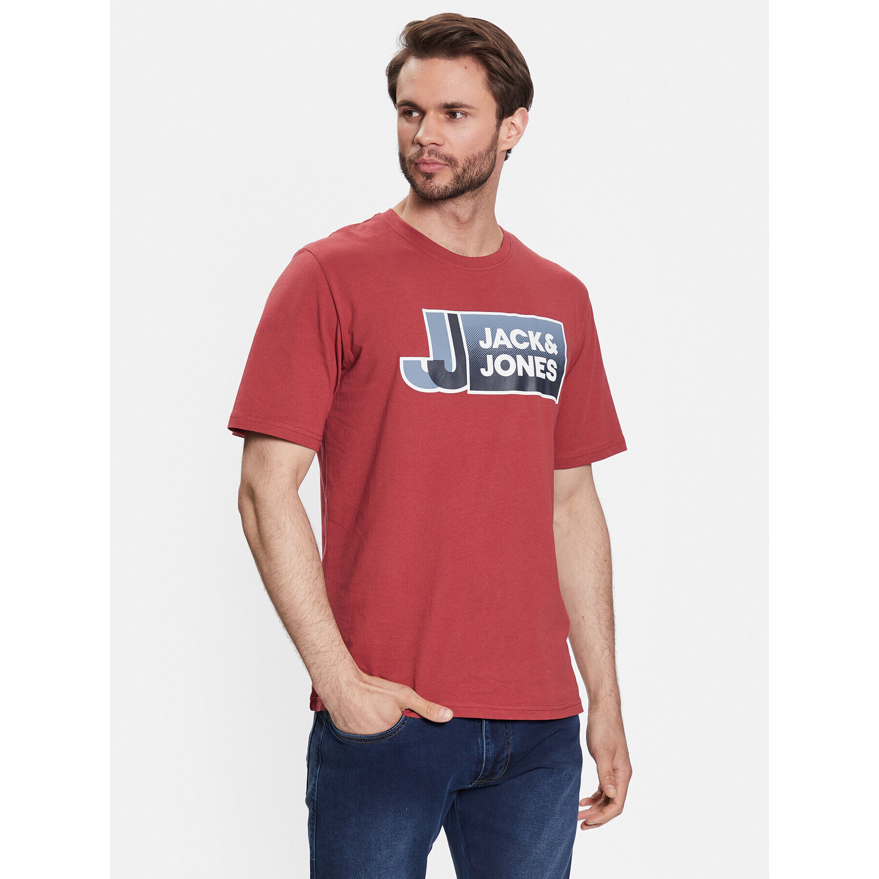 Jack&Jones T-Shirt Logan 12228078 Červená Standard Fit - Pepit.cz