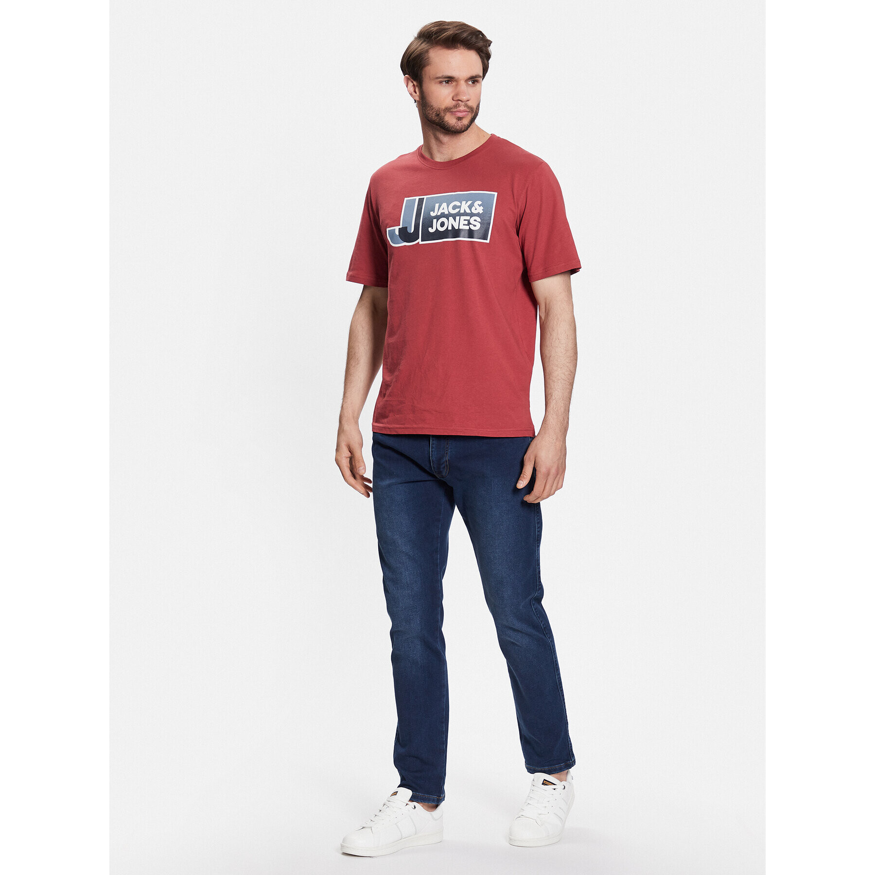 Jack&Jones T-Shirt Logan 12228078 Červená Standard Fit - Pepit.cz