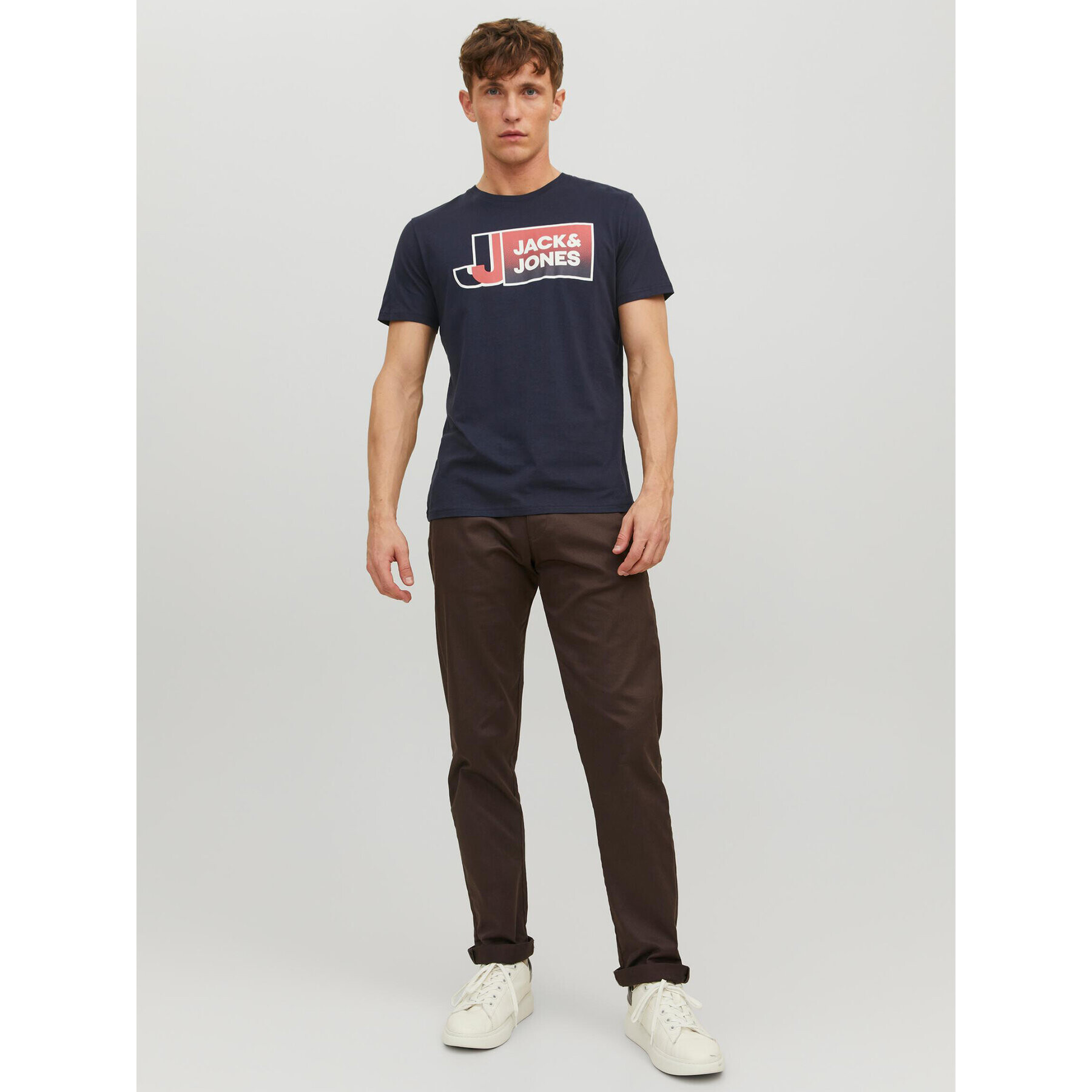 Jack&Jones T-Shirt Logan 12228078 Tmavomodrá Standard Fit - Pepit.cz