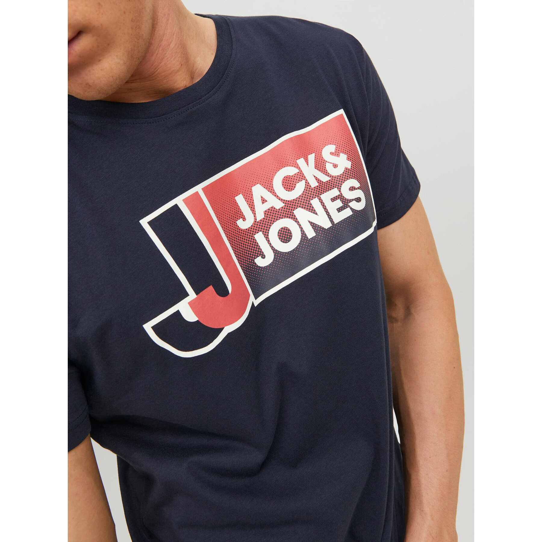 Jack&Jones T-Shirt Logan 12228078 Tmavomodrá Standard Fit - Pepit.cz