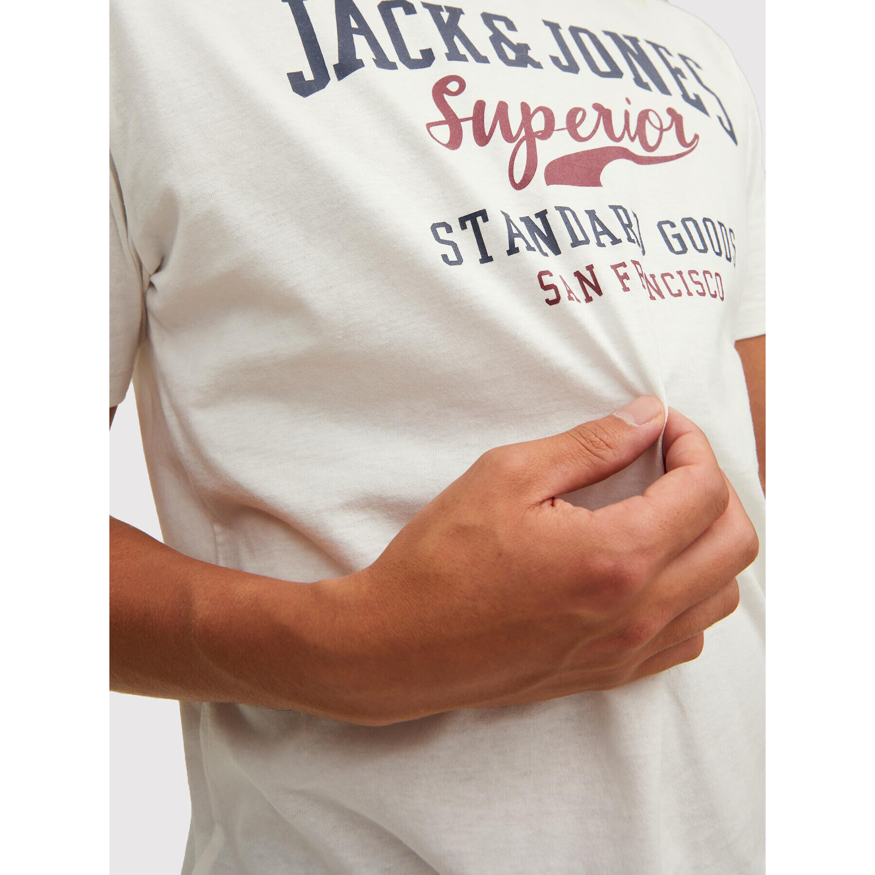 Jack&Jones T-Shirt Logo 12210819 Bílá Regular Fit - Pepit.cz