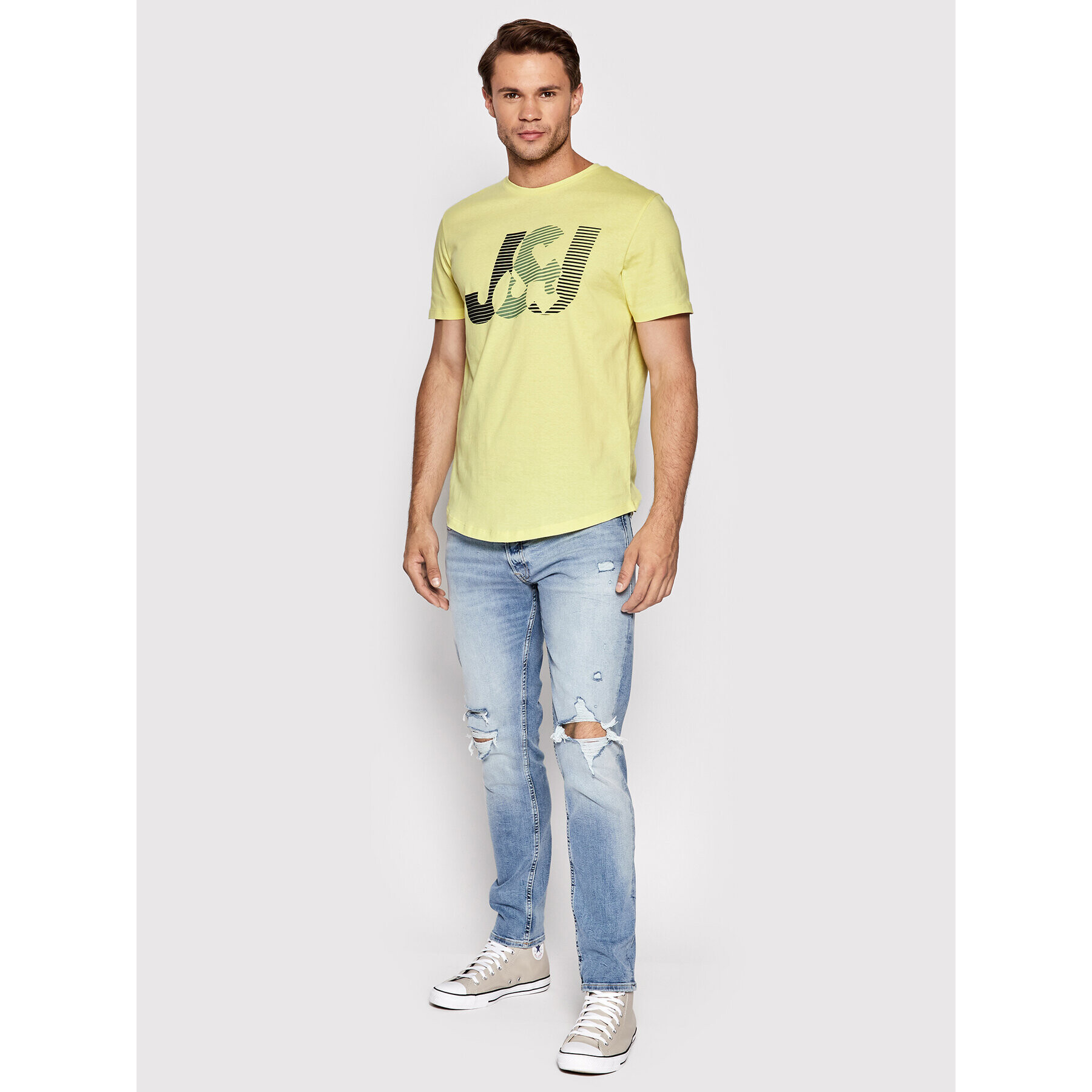 Jack&Jones T-Shirt Luke 12213754 Žlutá Regular Fit - Pepit.cz