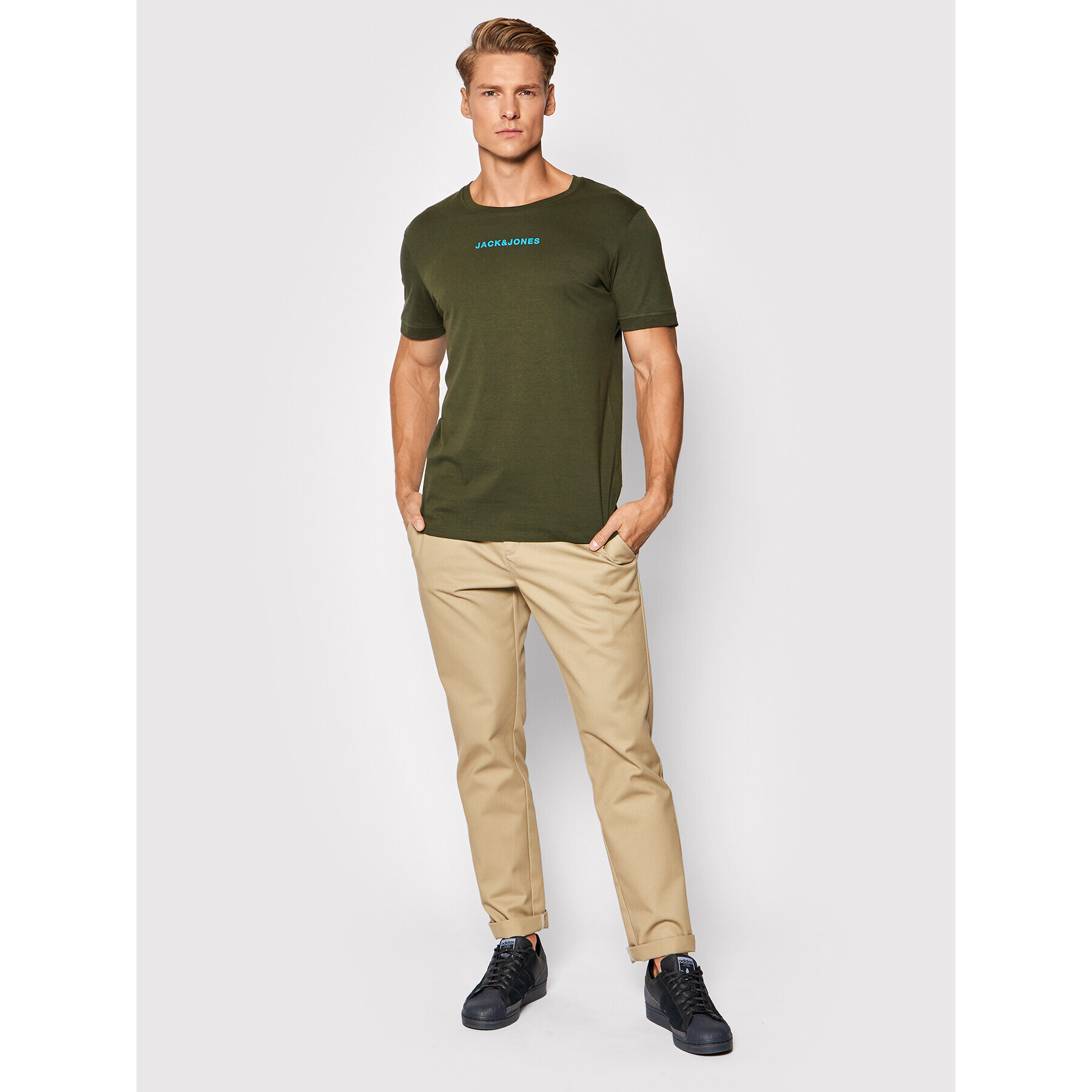 Jack&Jones T-Shirt Marco 12192916 Zelená Regular Fit - Pepit.cz