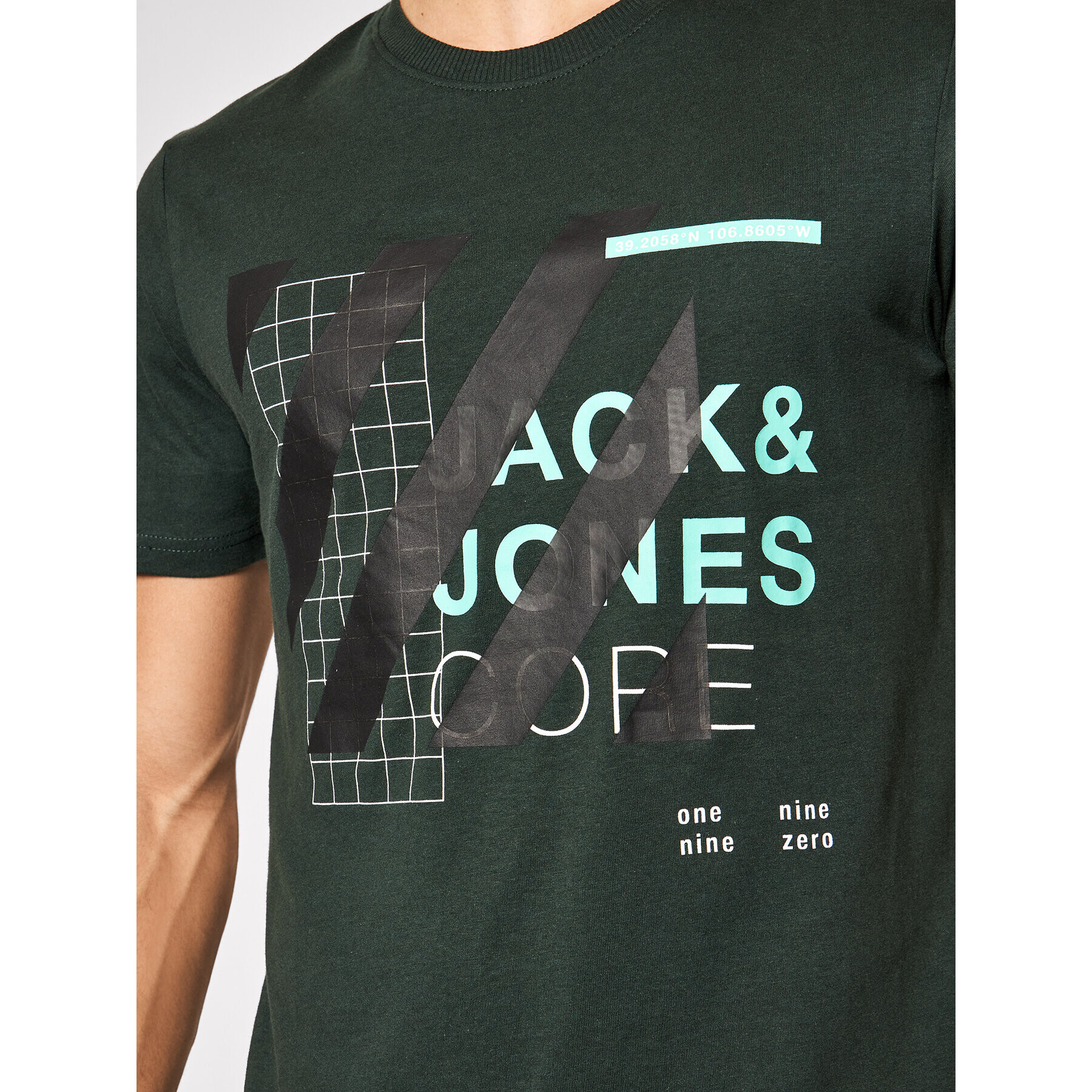 Jack&Jones T-Shirt Miguel 12179742 Zelená Slim Fit - Pepit.cz