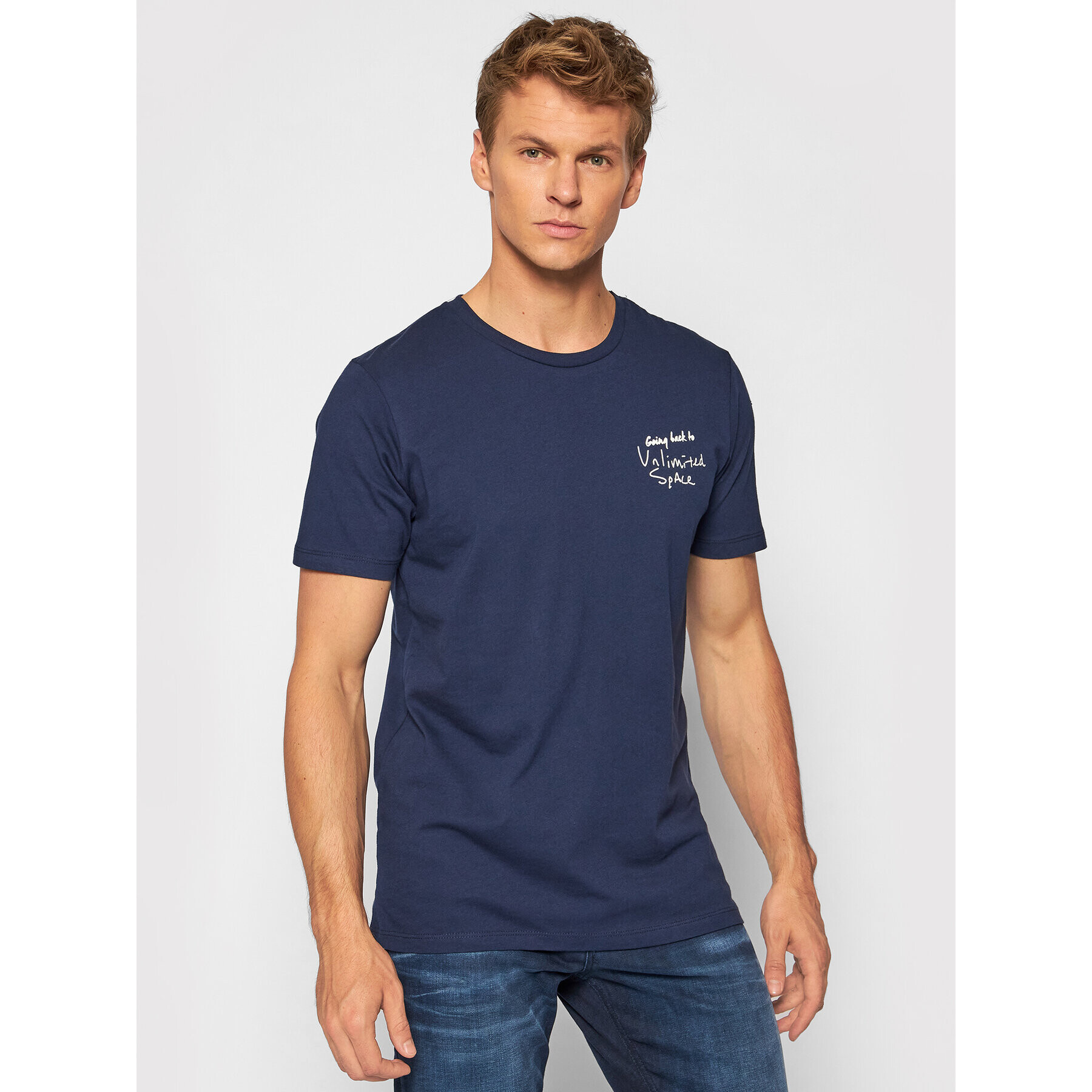 Jack&Jones T-Shirt Moments 12195920 Tmavomodrá Standard Fit - Pepit.cz