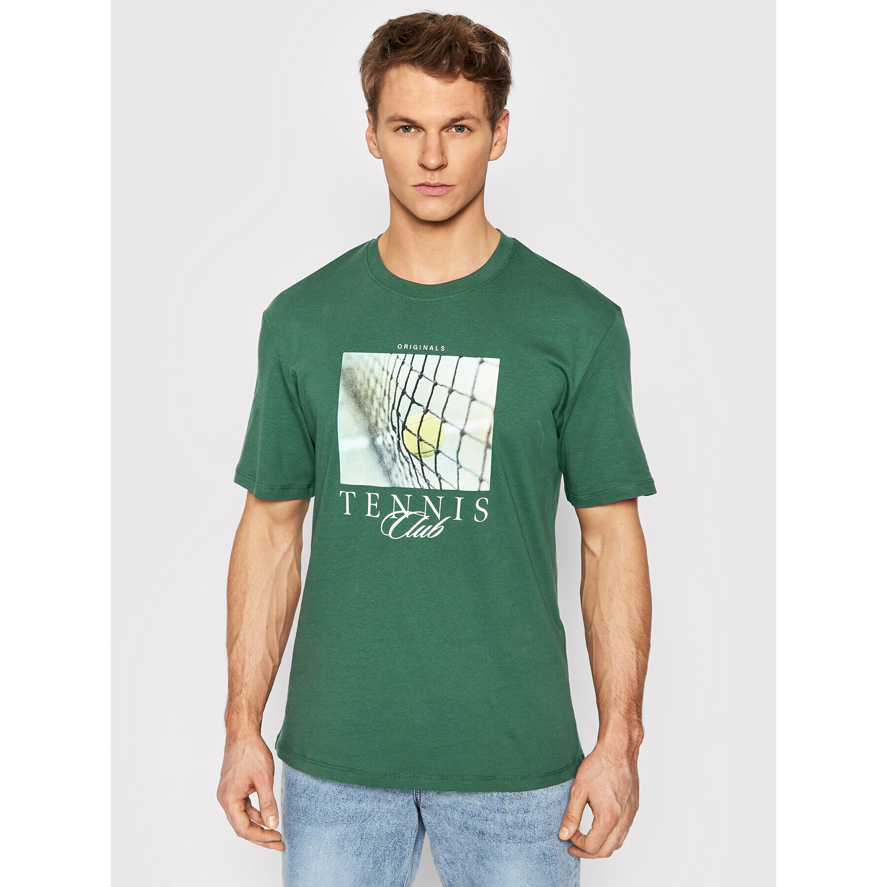 Jack&Jones T-Shirt Neoprep Photo 12205487 Zelená Relaxed Fit - Pepit.cz