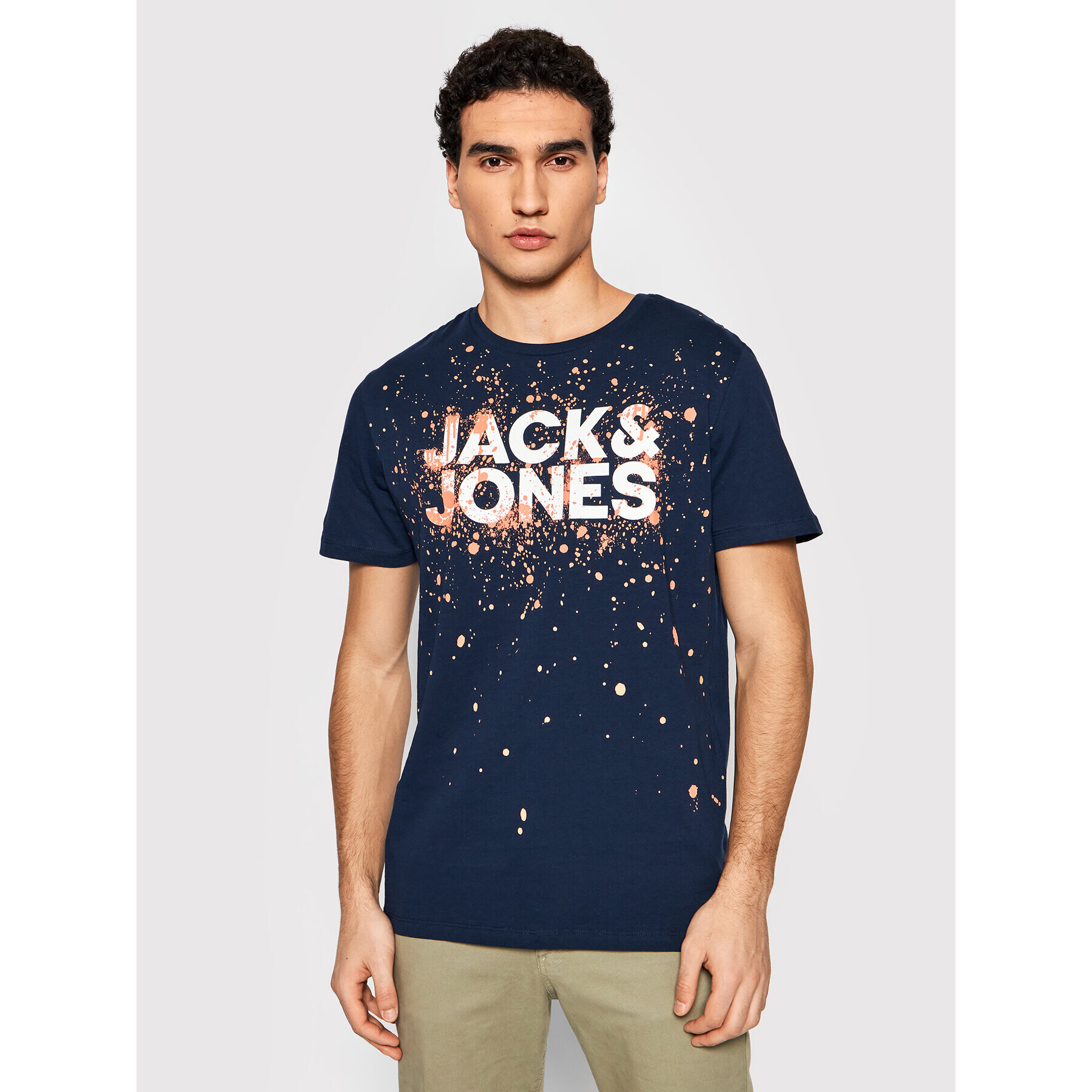 Jack&Jones T-Shirt New Splash 12200387 Tmavomodrá Regular Fit - Pepit.cz