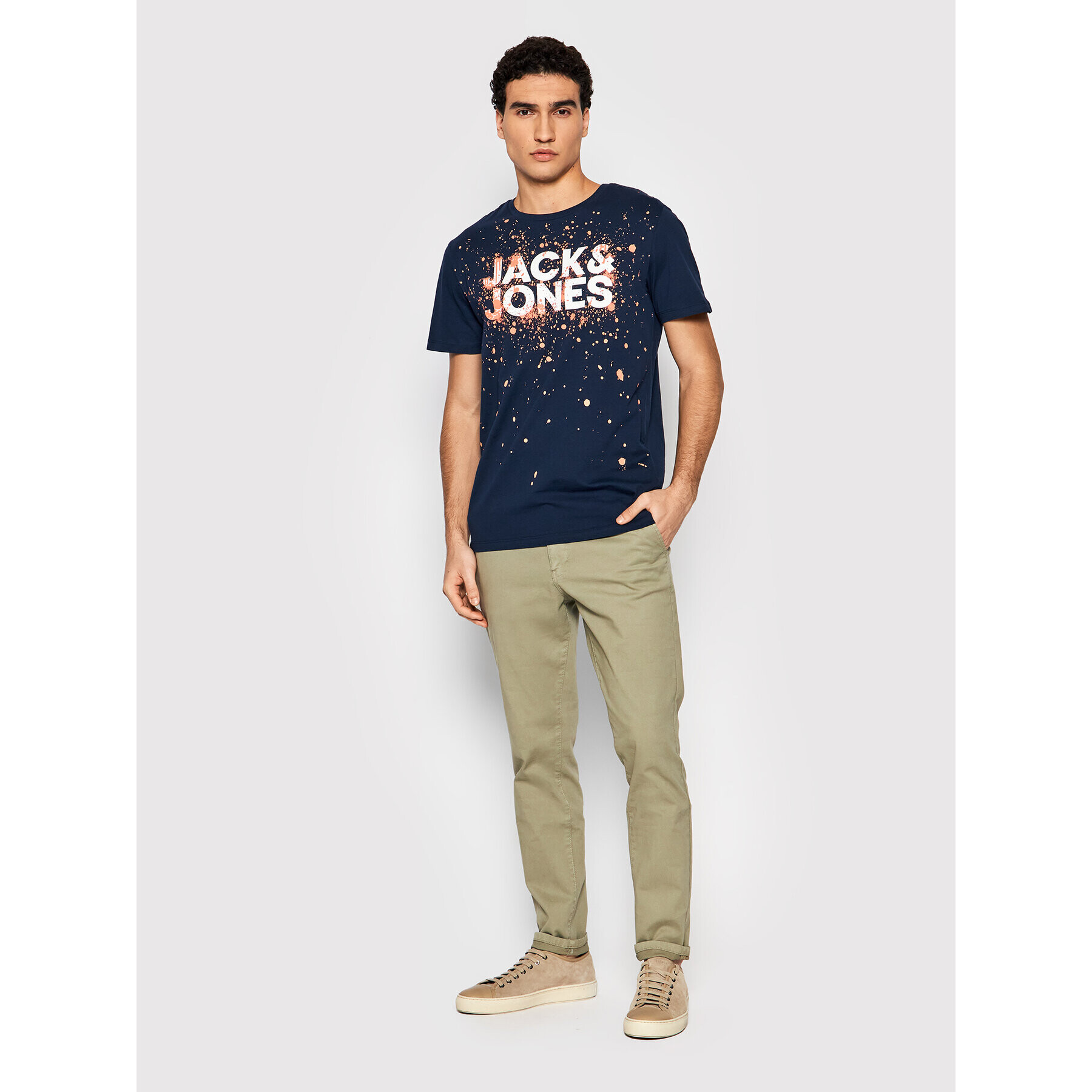 Jack&Jones T-Shirt New Splash 12200387 Tmavomodrá Regular Fit - Pepit.cz