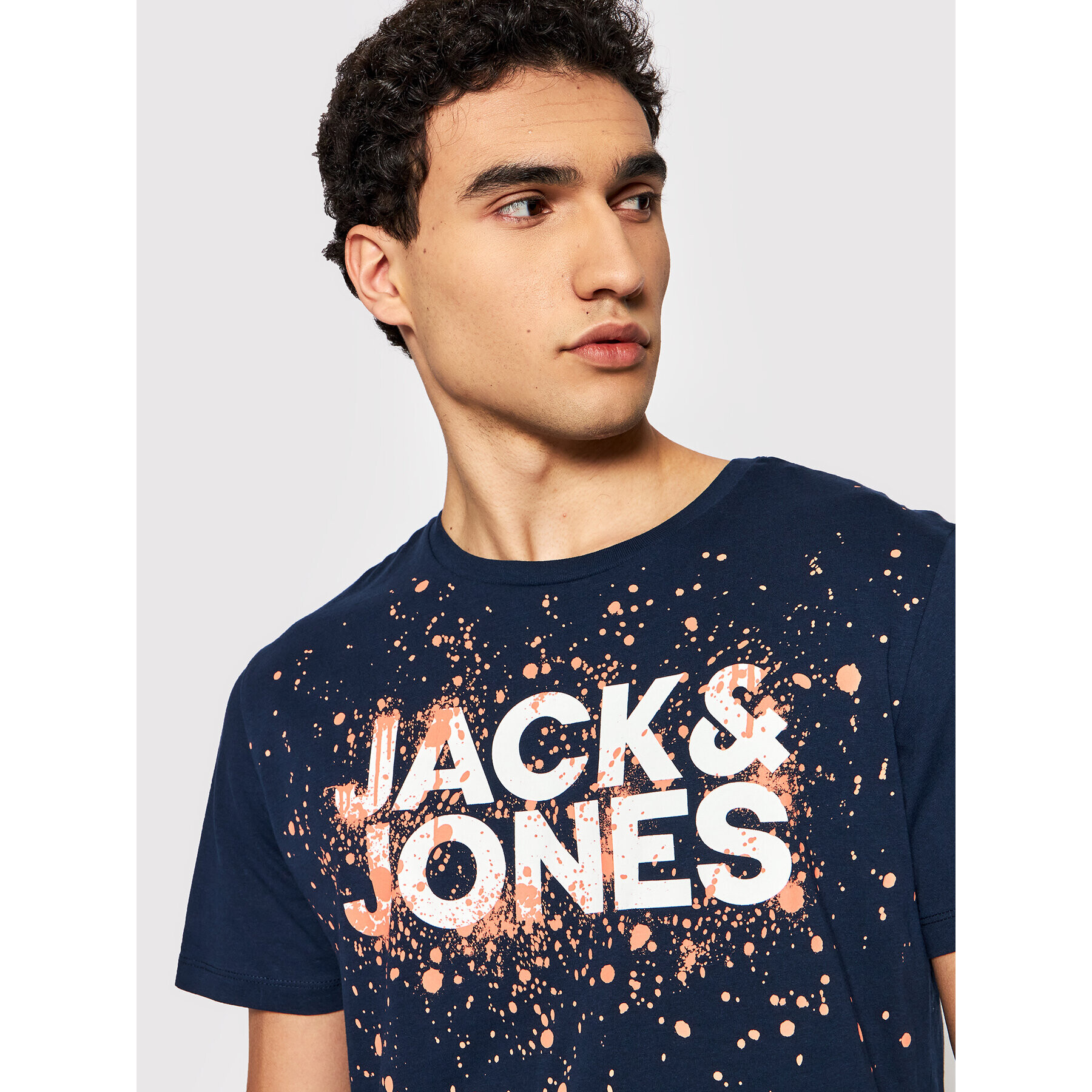 Jack&Jones T-Shirt New Splash 12200387 Tmavomodrá Regular Fit - Pepit.cz