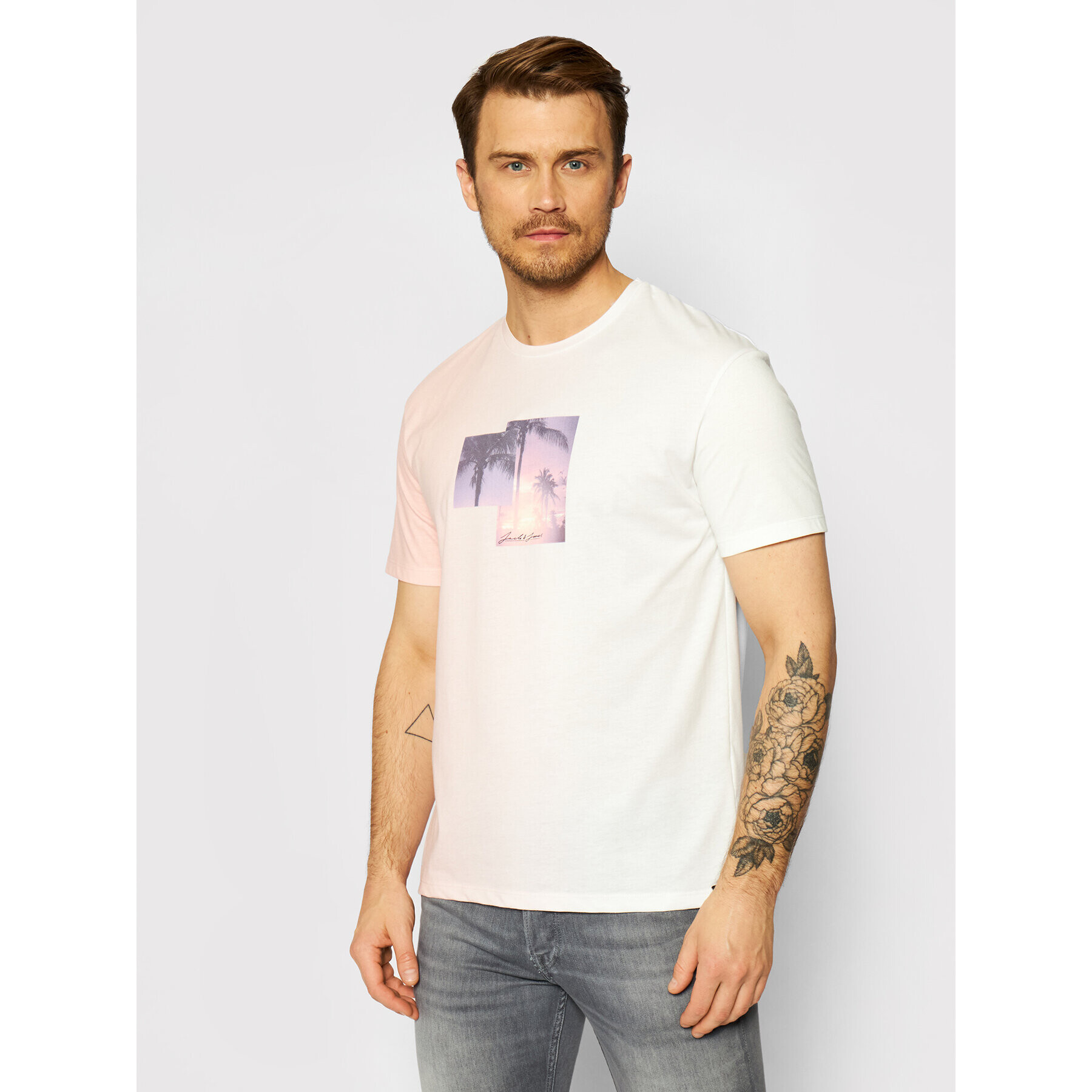 Jack&Jones T-Shirt Newset 12188968 Bílá Relaxed Fit - Pepit.cz