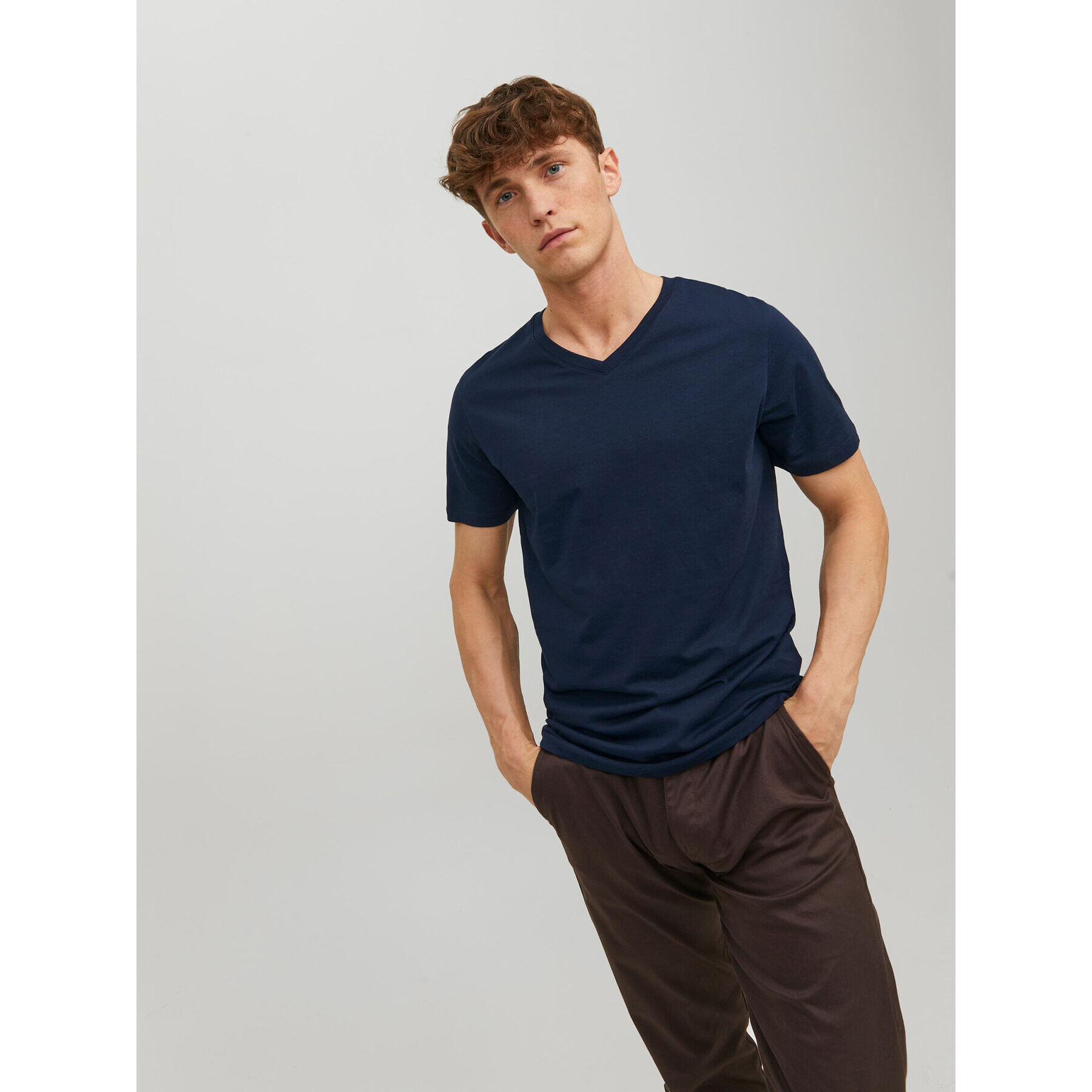 Jack&Jones T-Shirt Organic 12156102 Tmavomodrá Standard Fit - Pepit.cz