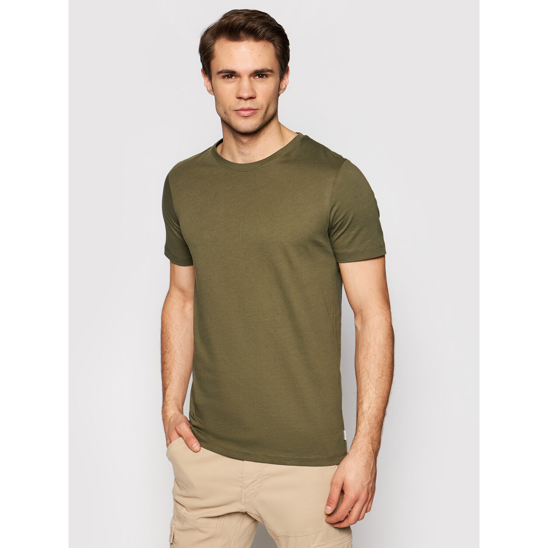 Jack&Jones T-Shirt Orrganic Basic 12156101 Zelená Slim Fit - Pepit.cz