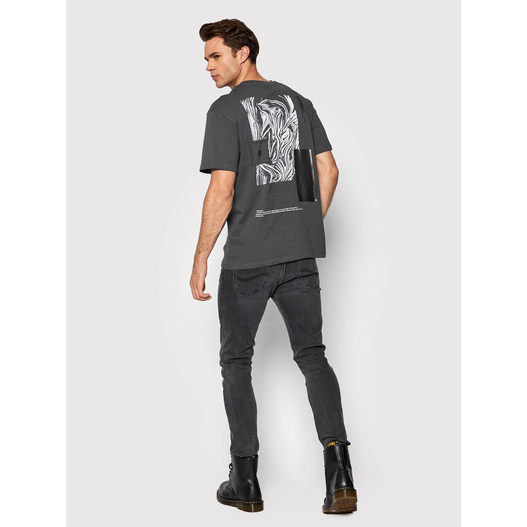 Jack&Jones T-Shirt Playlist 12198354 Šedá Relaxed Fit - Pepit.cz