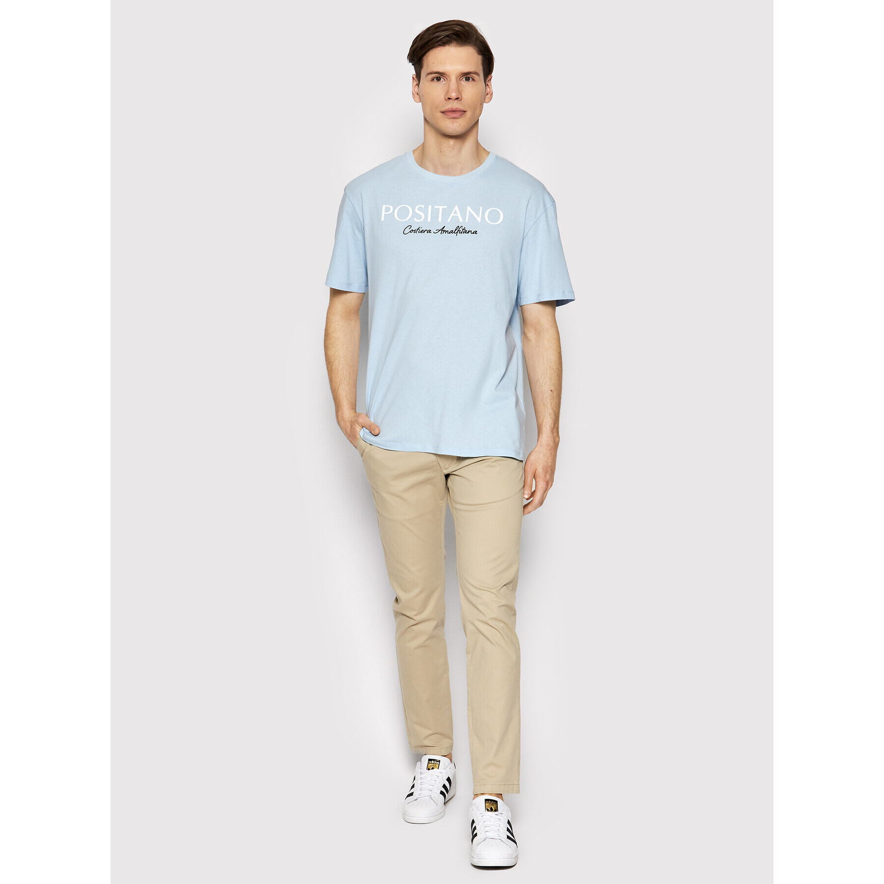 Jack&Jones T-Shirt Positano 12209840 Modrá Regular Fit - Pepit.cz