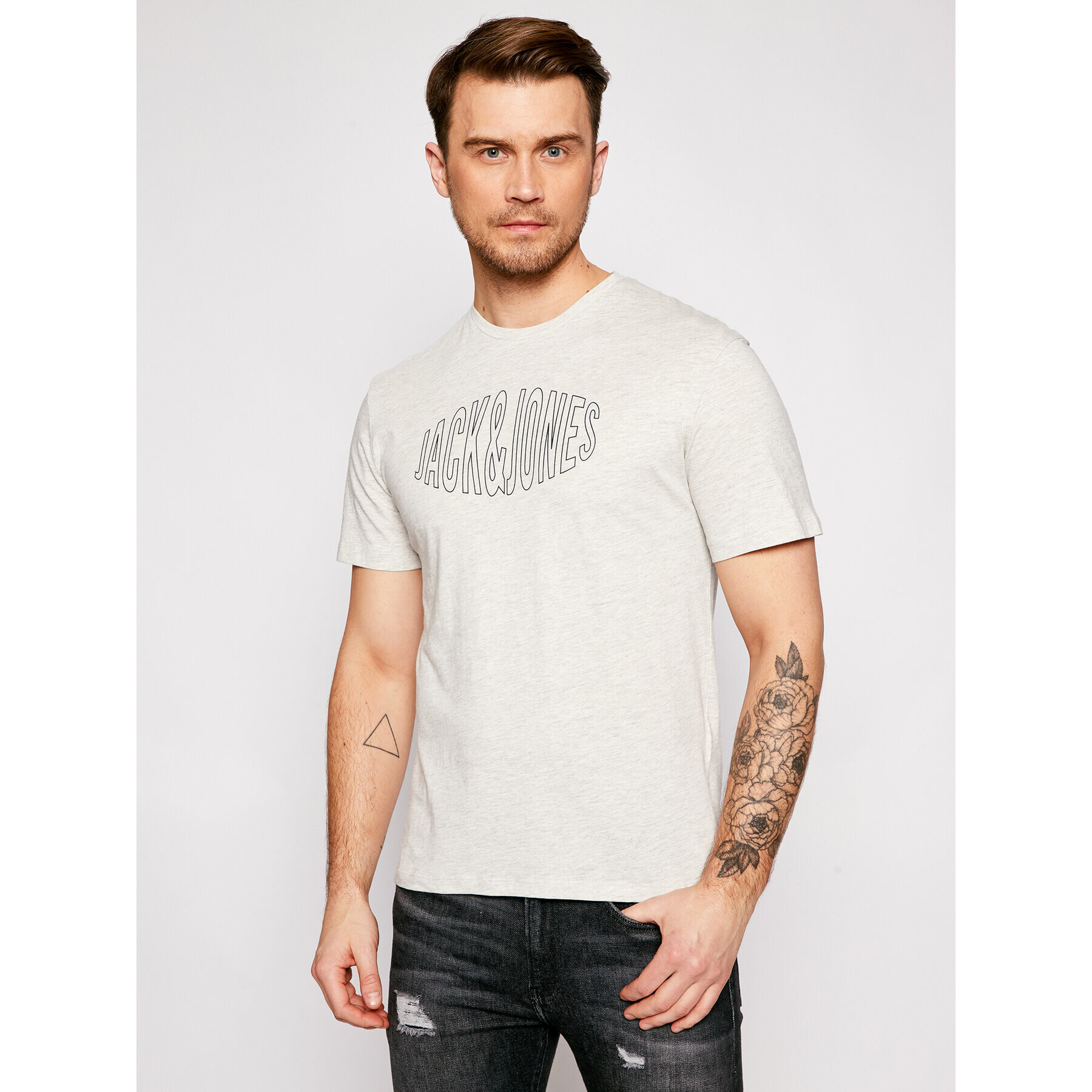 Jack&Jones T-Shirt Preston Big 12192589 Šedá Relaxed Fit - Pepit.cz