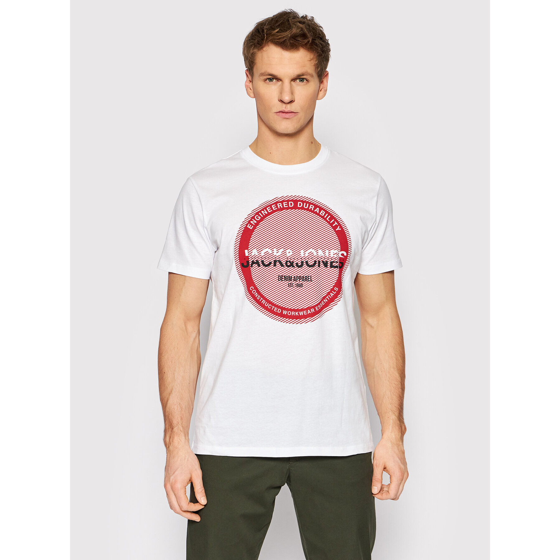 Jack&Jones T-Shirt Rac 12200224 Bílá Regular Fit - Pepit.cz