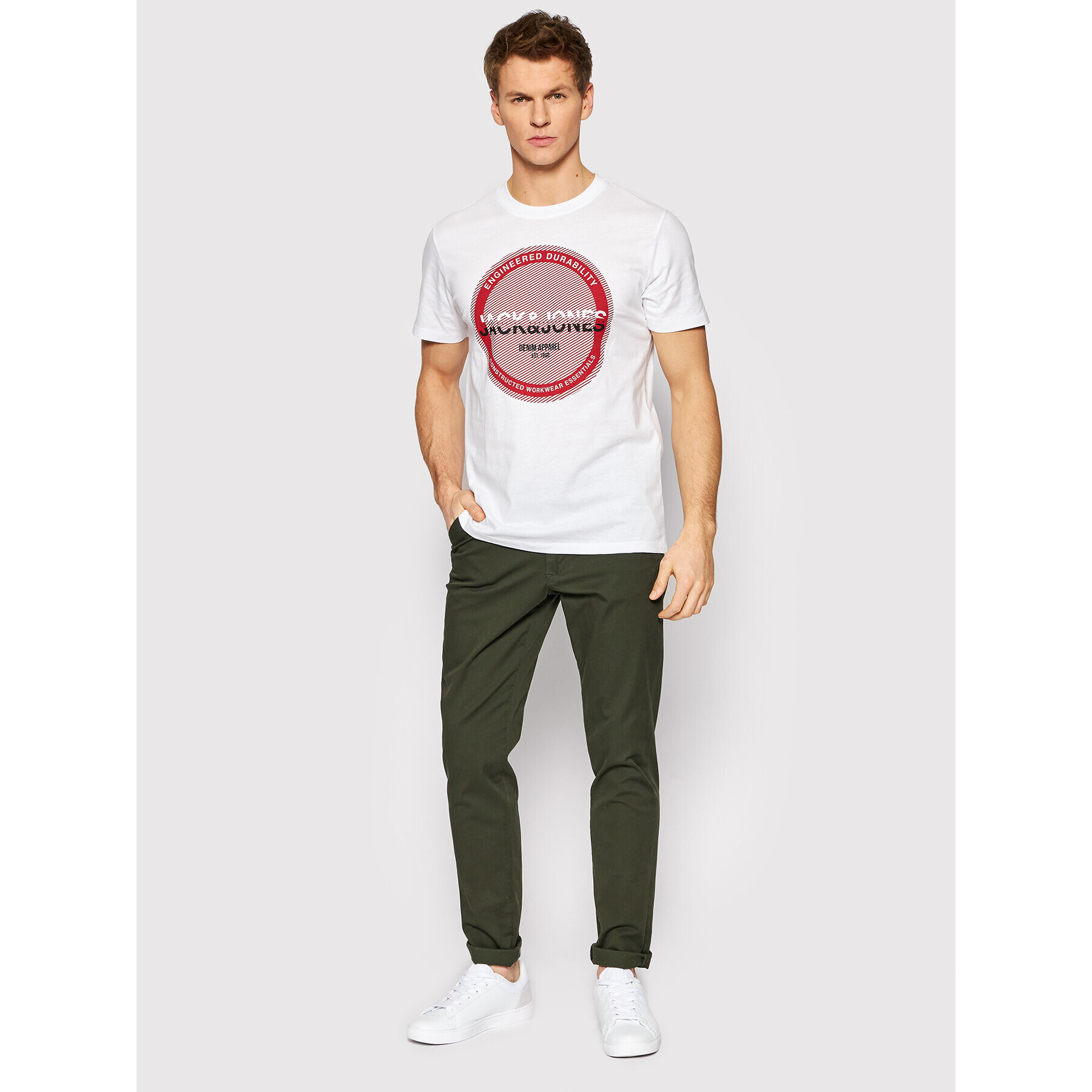 Jack&Jones T-Shirt Rac 12200224 Bílá Regular Fit - Pepit.cz