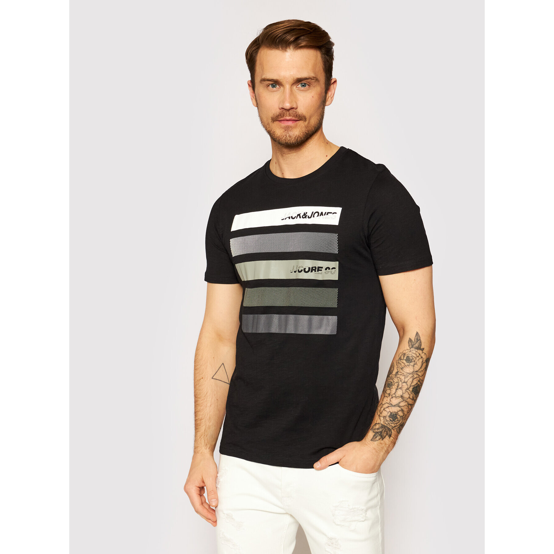 Jack&Jones T-Shirt Rain 12185073 Černá Slim Fit - Pepit.cz