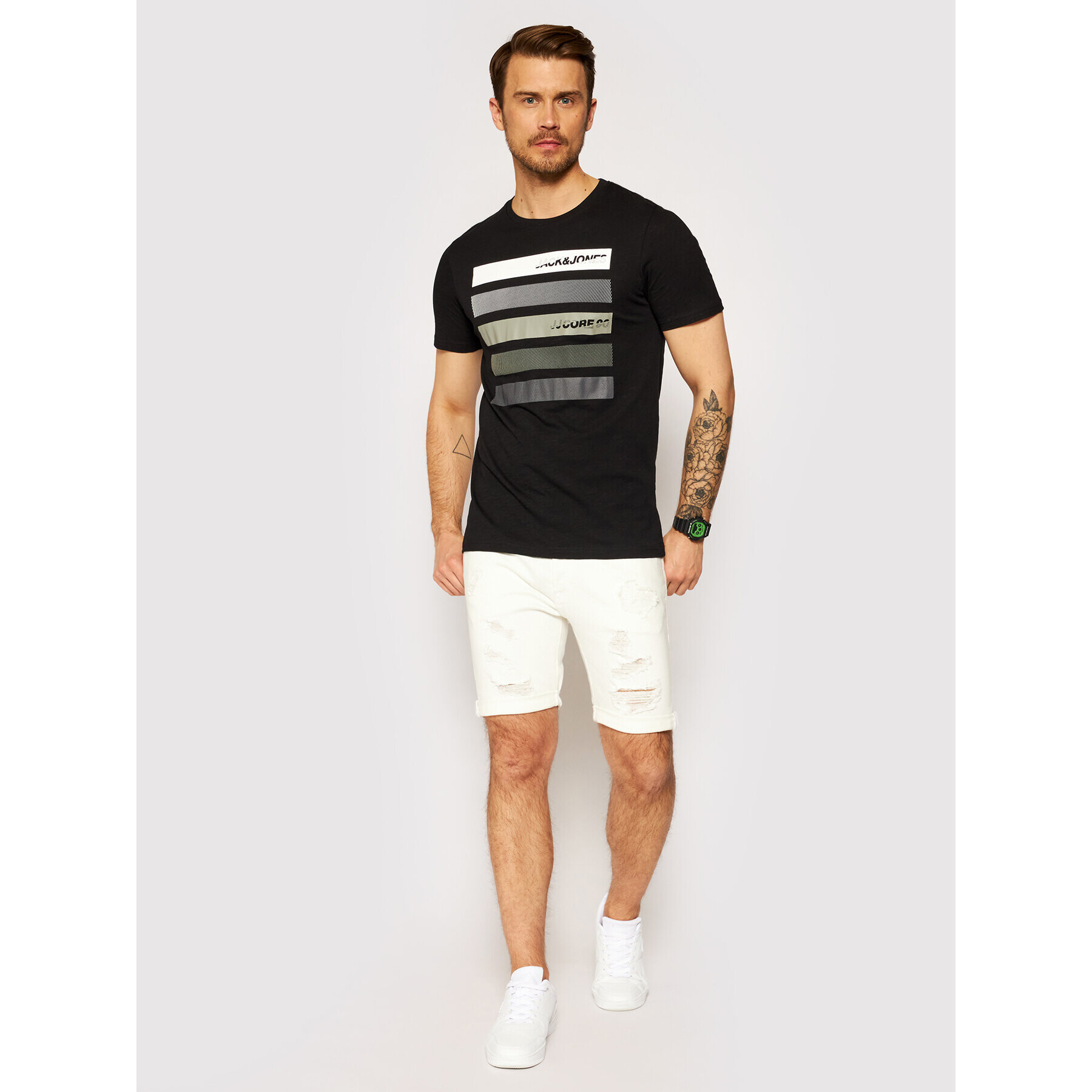 Jack&Jones T-Shirt Rain 12185073 Černá Slim Fit - Pepit.cz