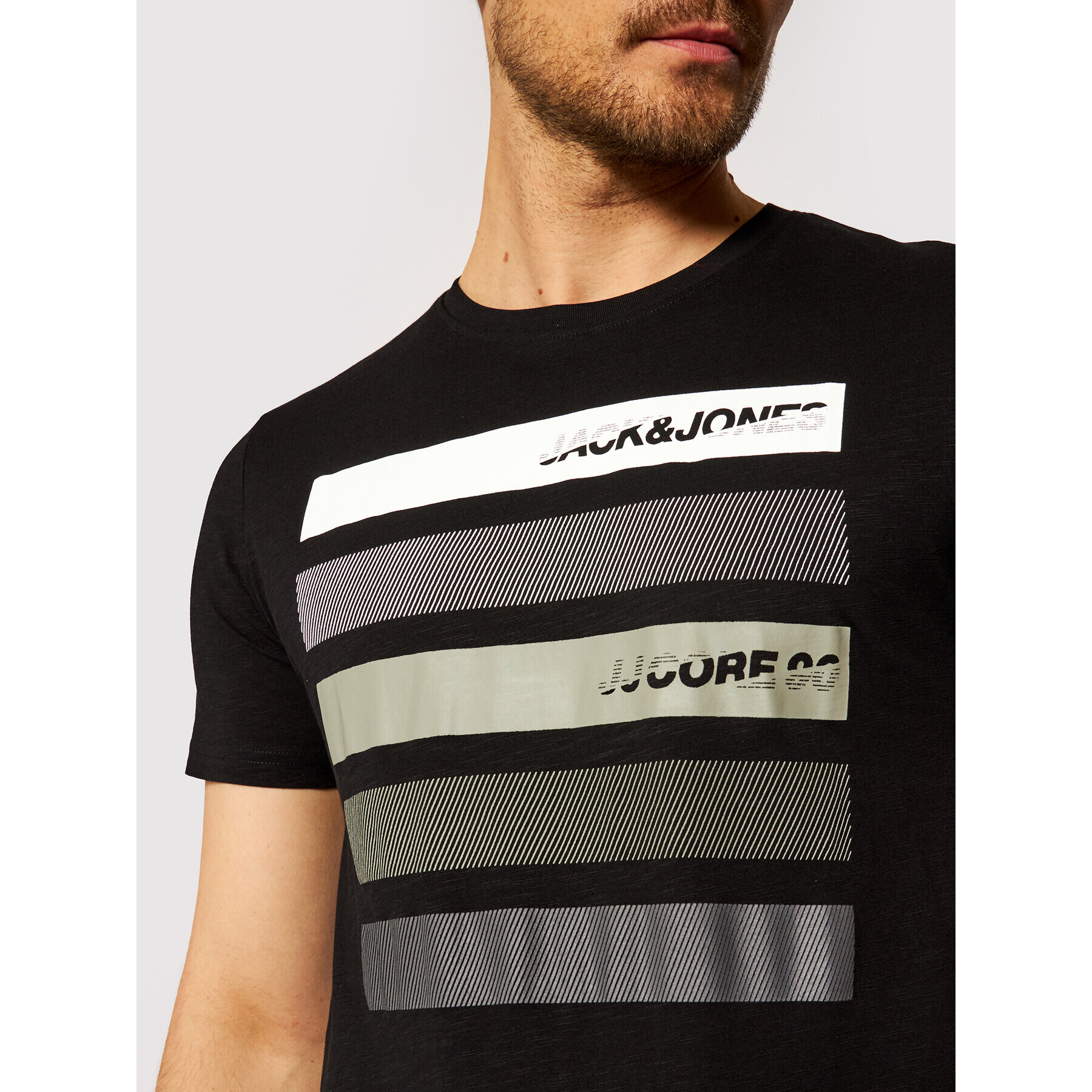 Jack&Jones T-Shirt Rain 12185073 Černá Slim Fit - Pepit.cz