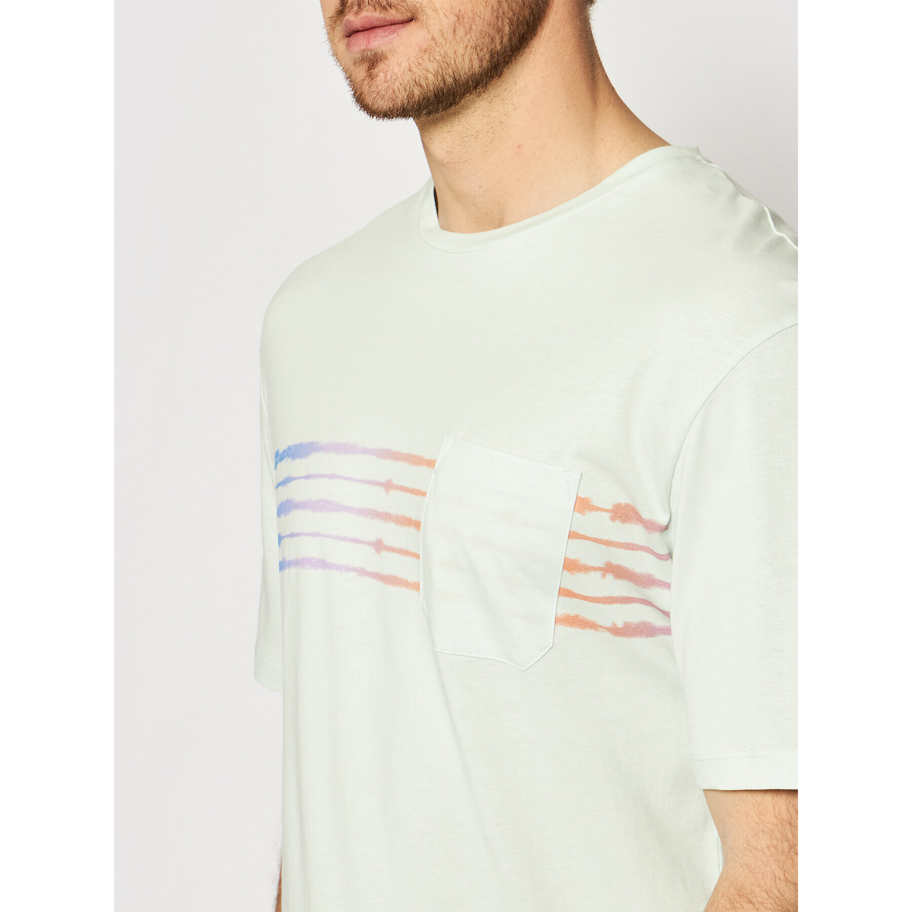 Jack&Jones T-Shirt Shibori 12189045 Zelená Relaxed Fit - Pepit.cz