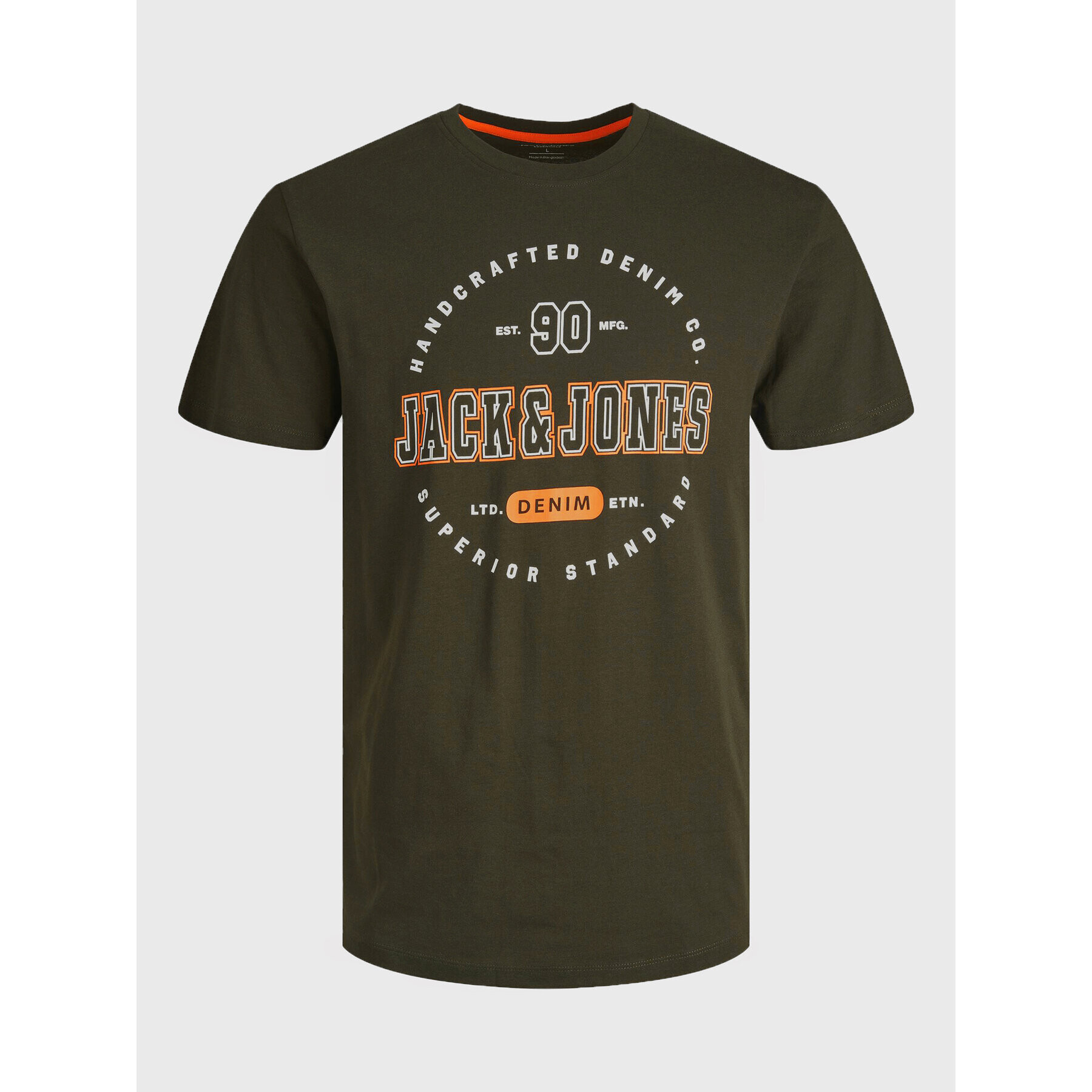 Jack&Jones T-Shirt Stamp 12211446 Zelená Regular Fit - Pepit.cz