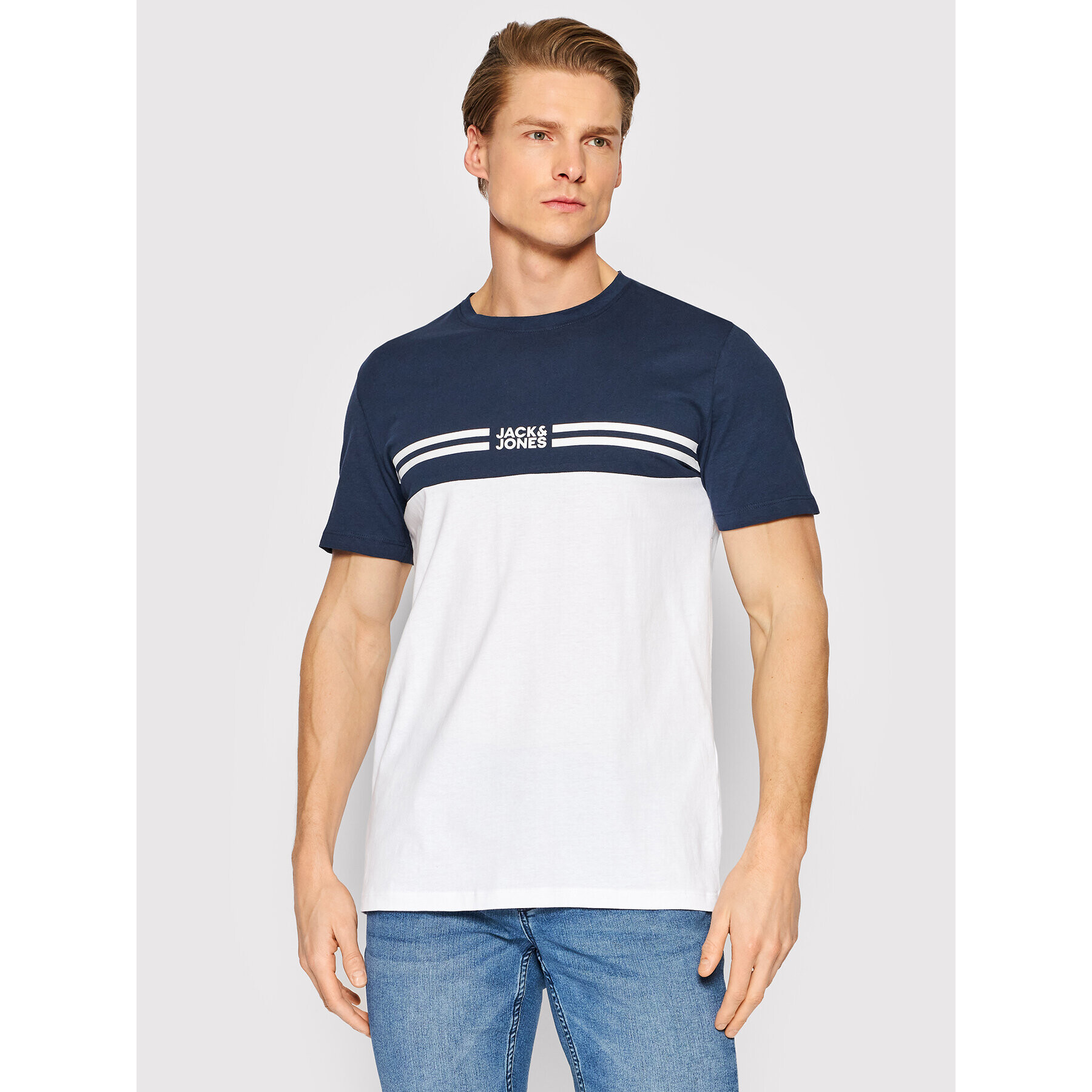 Jack&Jones T-Shirt Steve 12200229 Tmavomodrá Regular Fit - Pepit.cz