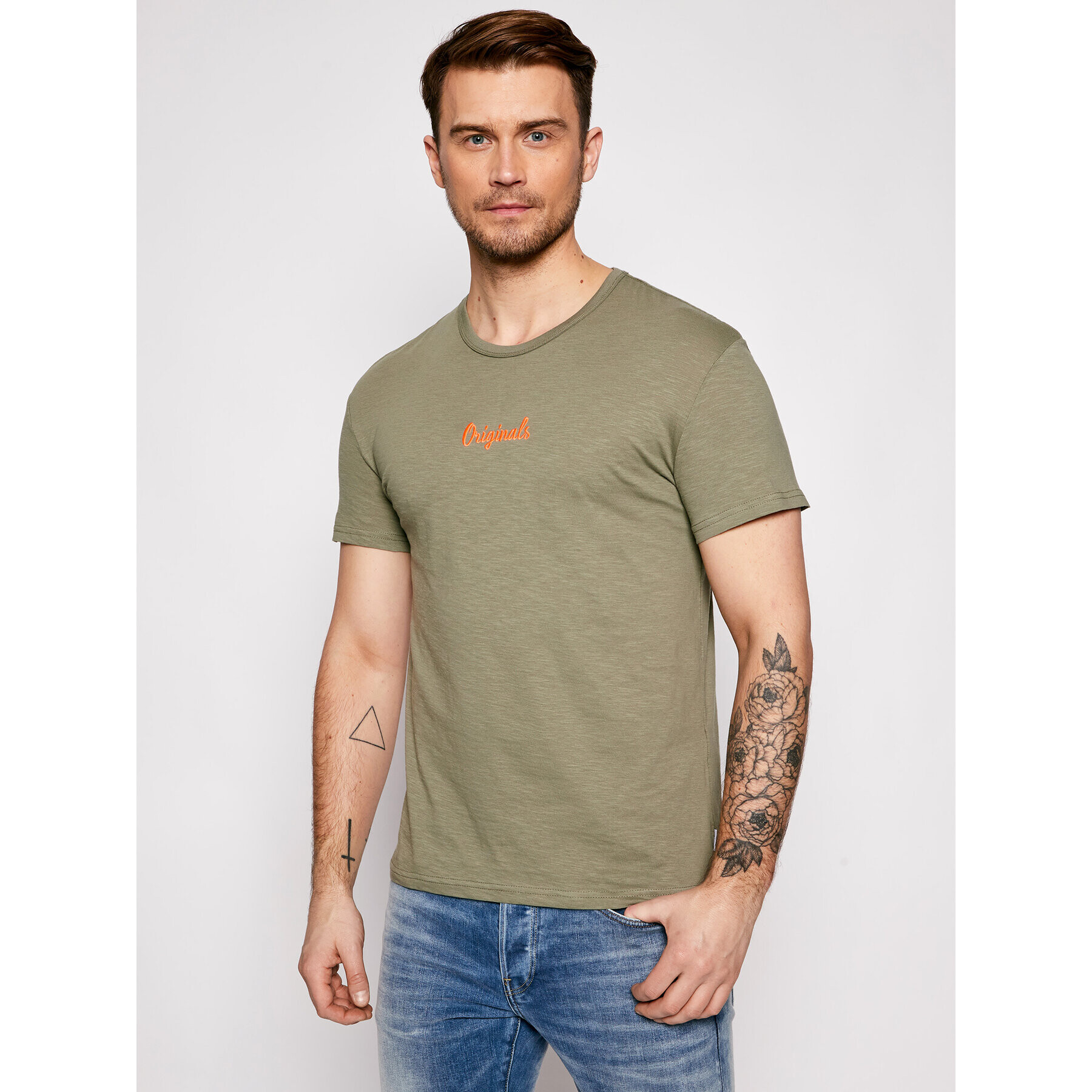 Jack&Jones T-Shirt Stockholm 12185790 Zelená Regular Fit - Pepit.cz