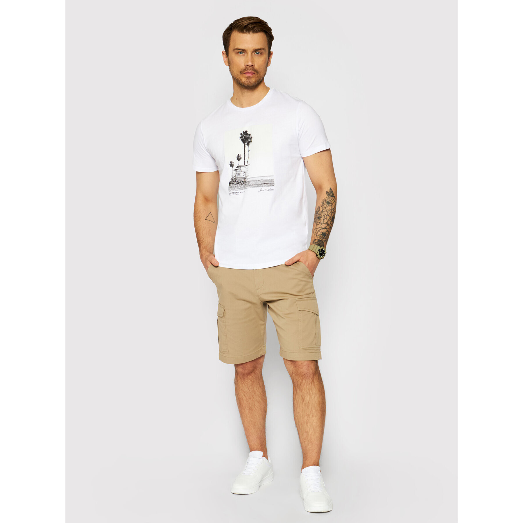 Jack&Jones T-Shirt Stop 12188650 Bílá Regular Fit - Pepit.cz